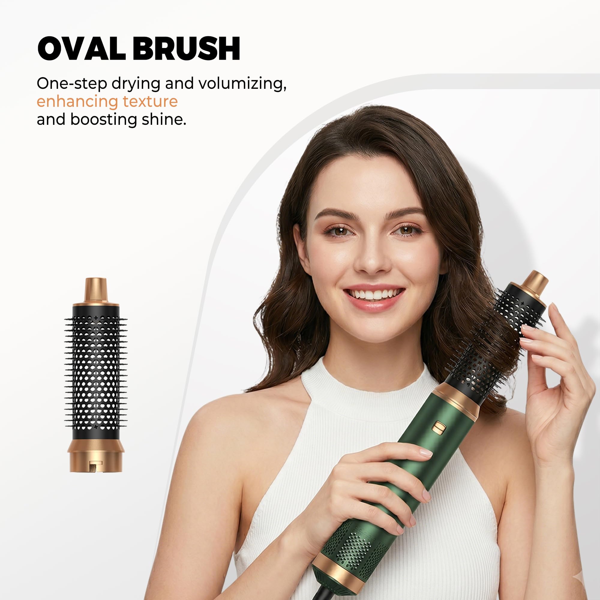 OKWRAP Haarstyler Hair Styler Set Hairstyler 5 in 1 1000W, Multistyler Haare Föhn mit Automatischer Lockenstab Hair Dryer Brush Rundbürste Föhn Haarglätter für Glätten, Trocknen, Volumen, Locken