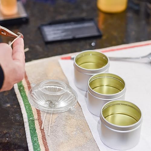 Miniatura 6 de 2 velas flotantes redondas de plástico, molde especial para hacer velas, jabón, velas, envase de lata, velas perfumadas, moldes para hacer velas