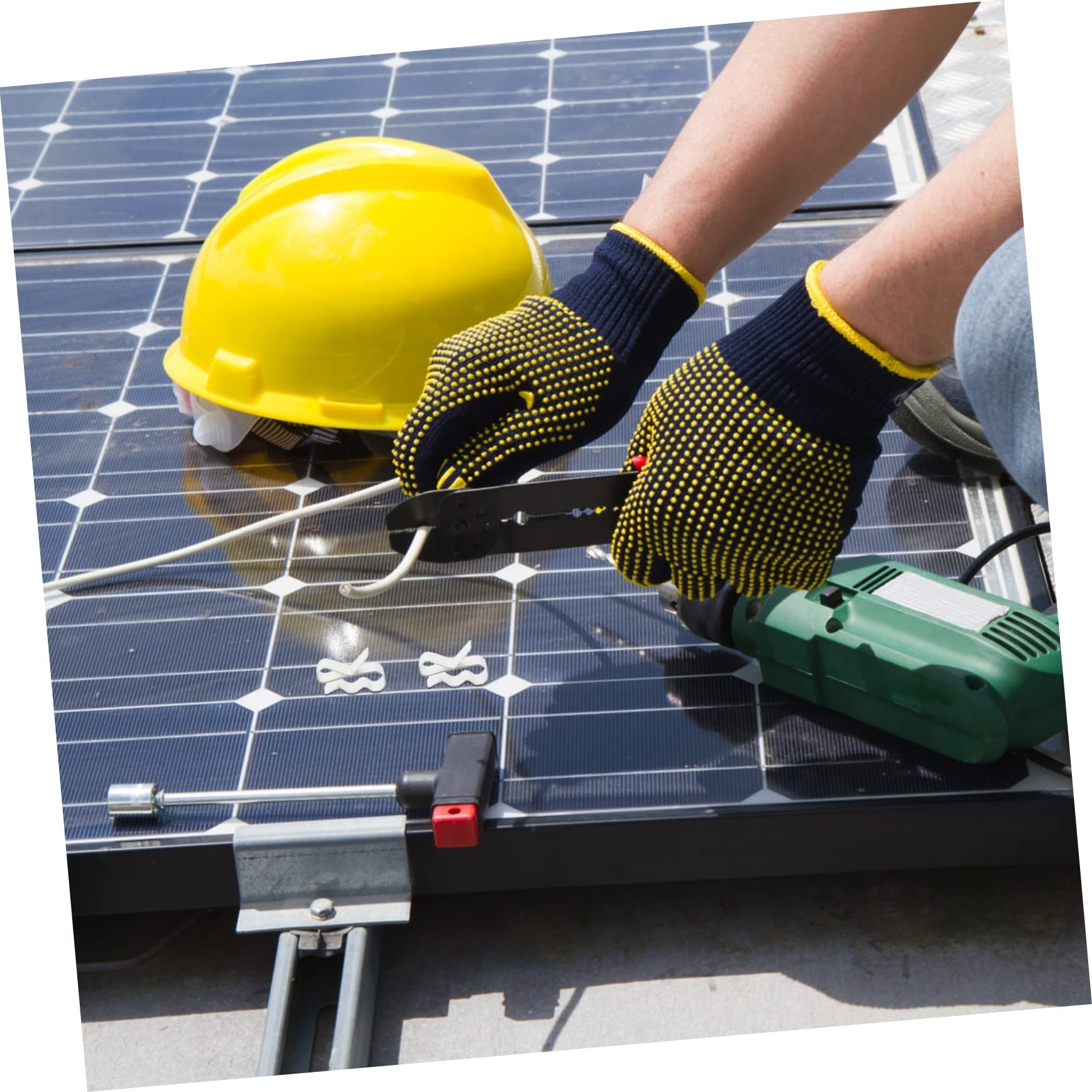 iplusmile 12 Juegos Abrazadera Para Cable Fotovoltaico Solar Flotante Timbre Cableado Sujetacables Para Proyectos Fotovoltaicos Abrazadera De Cable Solar Calefactores Bastidor 50 Uds * 12