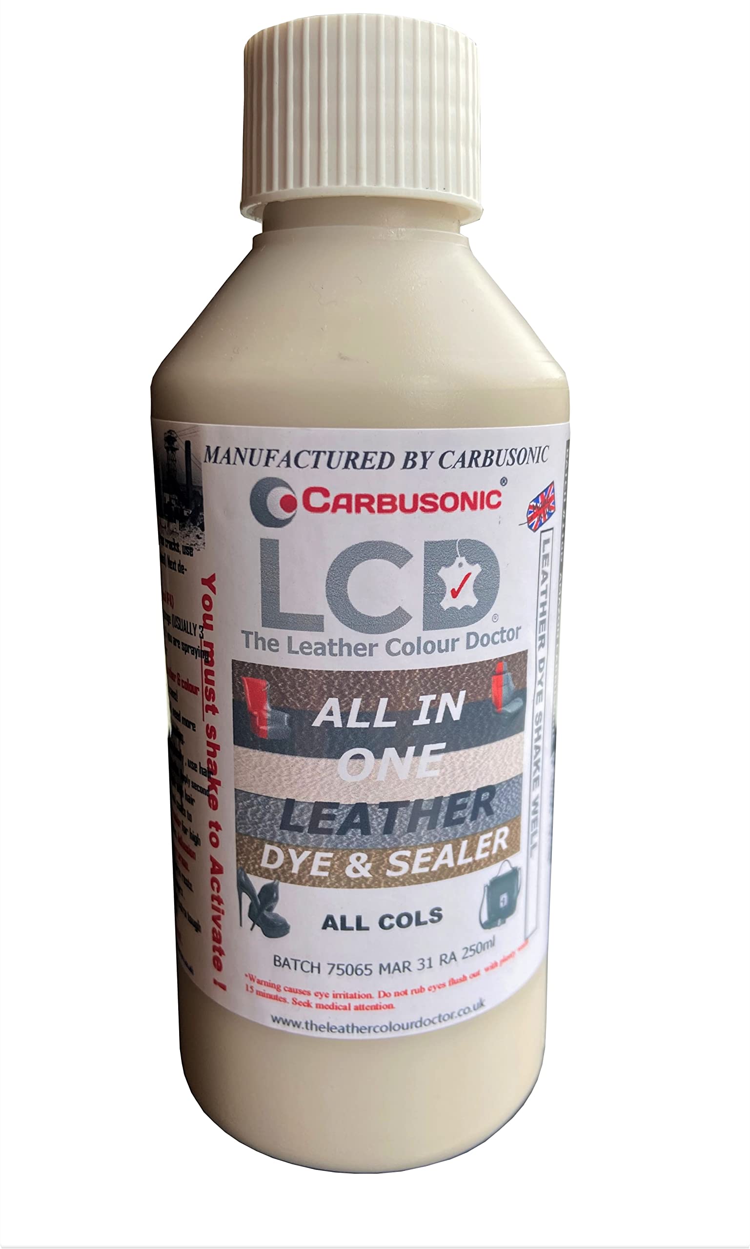 Carbusonic All in one Leather dye and sealant, Interior Leather Paint for Car Seats, Sofas, Arm Chairs, Shoes, Handbags & More. (Dark Grey, 500 ml) — view 22