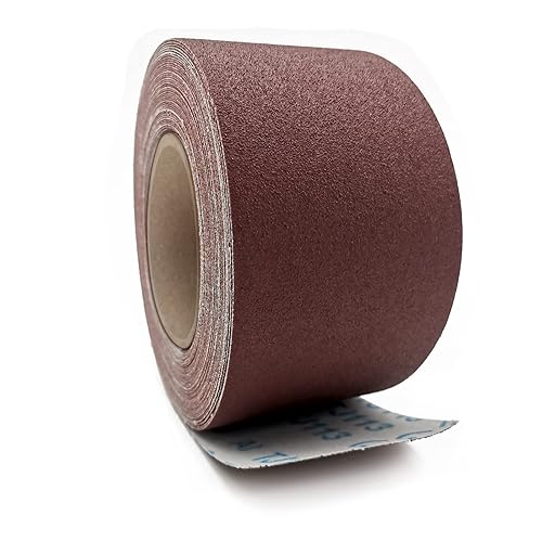 Miniatura 2 de Rollo de papel de lija de grano 150, rollo de tela esmeril de 3 pulgadas x 49 pies, rollo de papel abrasivo de óxido de aluminio, papel de lija
