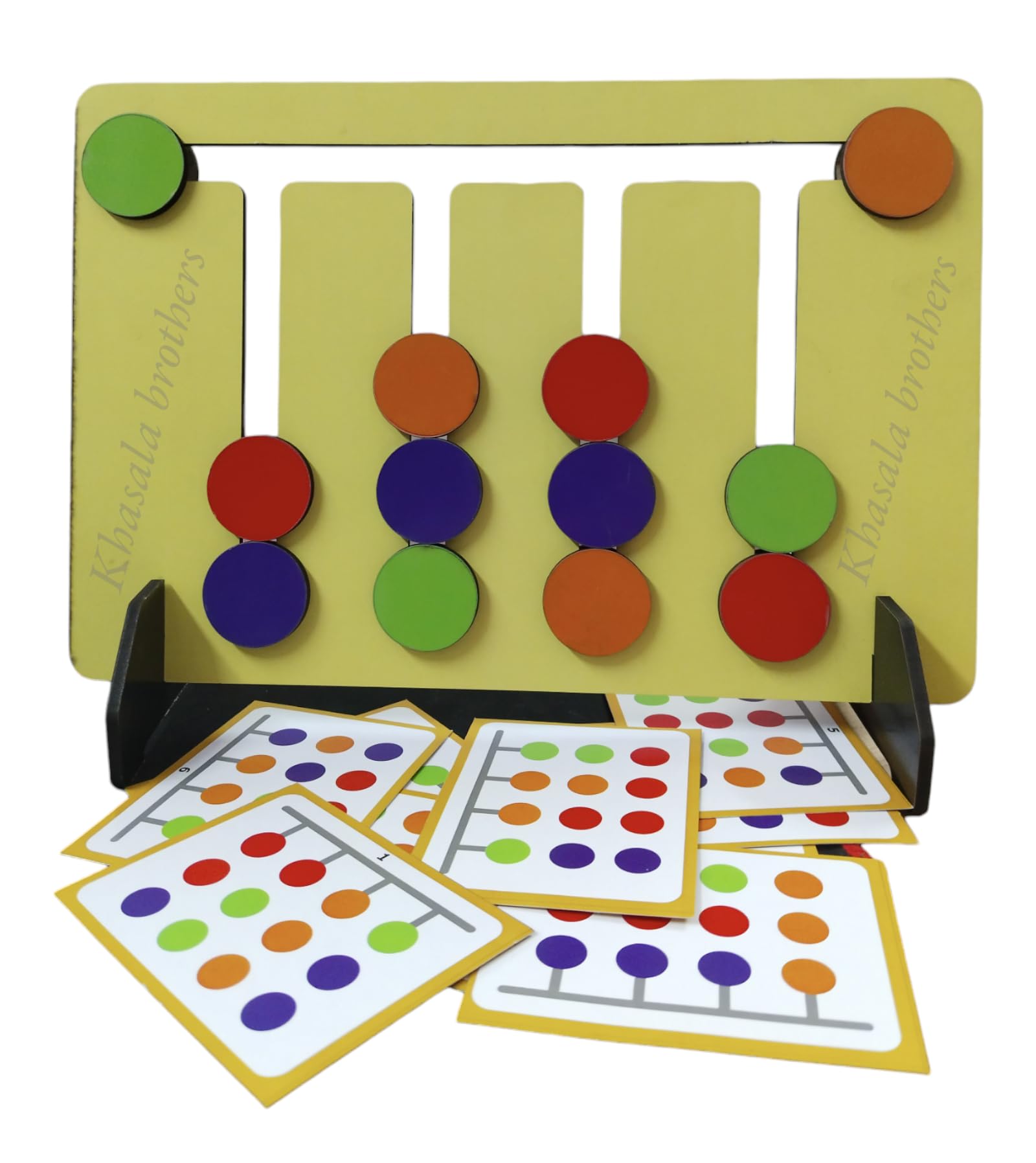 Khasala Brothers® Learning Toys Slide Puzzle Color & Pattern Matching Brain Teasers Logic Game, Montessori Puzzle Game, Preschool Educational Wooden Toys for Kids (B0D3J44PWH) Amazon Price History, Amazon Price Tracker