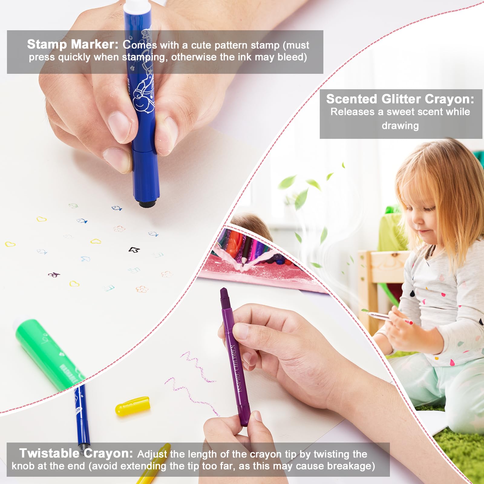 Trousse Licorne Pour Fille - Contient 12 Crayons De Couleurs, 10 Marqueurs De Couleurs Trousse Licorne Pour Fille - Contient 12 Crayons De Couleurs, 10 Marqueurs De Couleurs