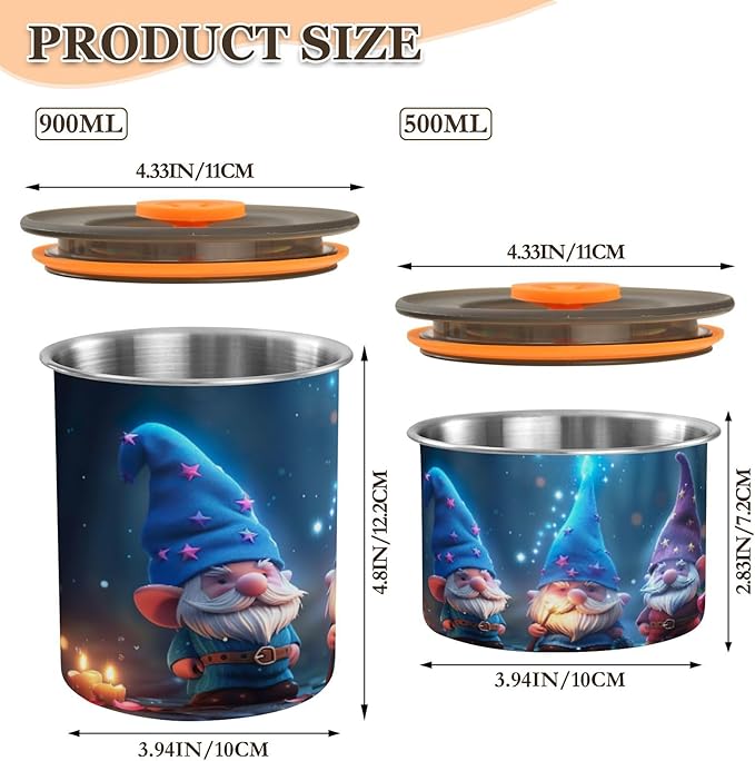 Contenedor de Café Gnomo 17oz, Acero Inoxidable, Tapa Hermética miniatura 3