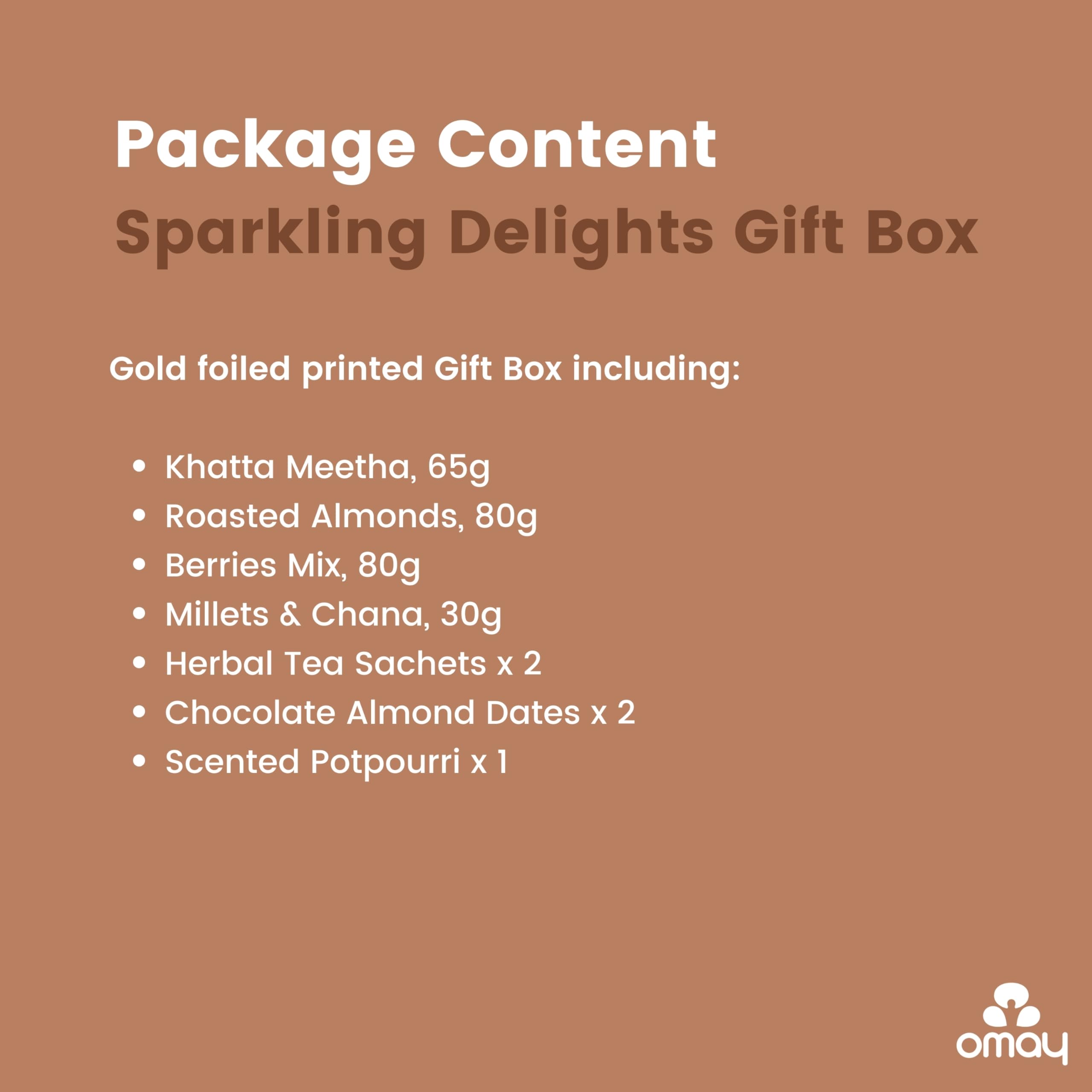 Omay Foods 10_Pcs Sparkling Delights Gift Hamper | Healthy Snacks, Dry Fruits, Nuts | Corporate Gifts for Clients, Employees | Wedding Return Favor, Personal Gifts | Wedding Gift Hamper | Gourmet Snack Box | Premium Gift Pack