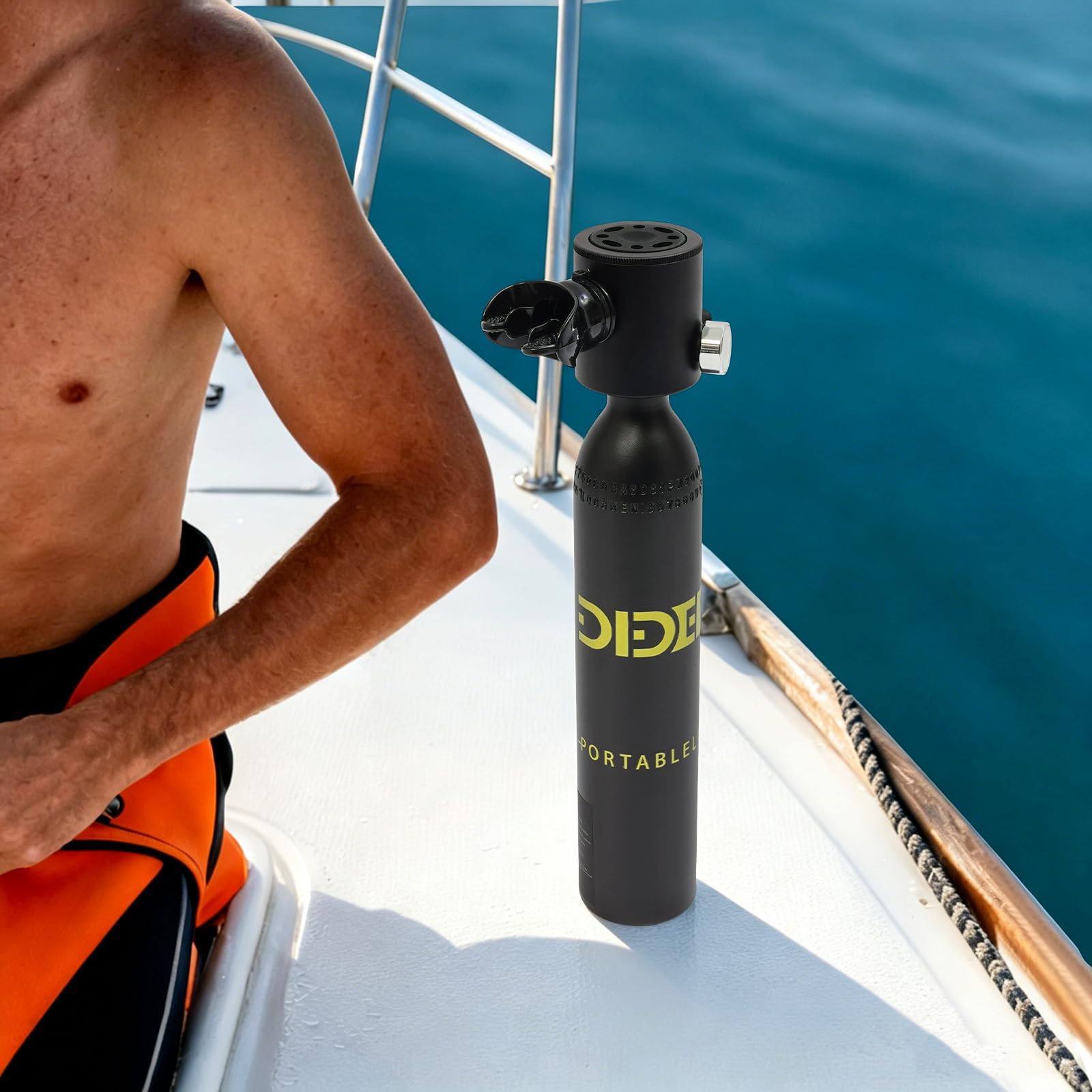 Equipo de buceo, minibotella de buceo de 0,5 L con máscara de buceo, agua poco profunda, botellas pequeñas de buceo, mini botella de oxígeno con máscara de esnórquel de cara completa, adecuada para
