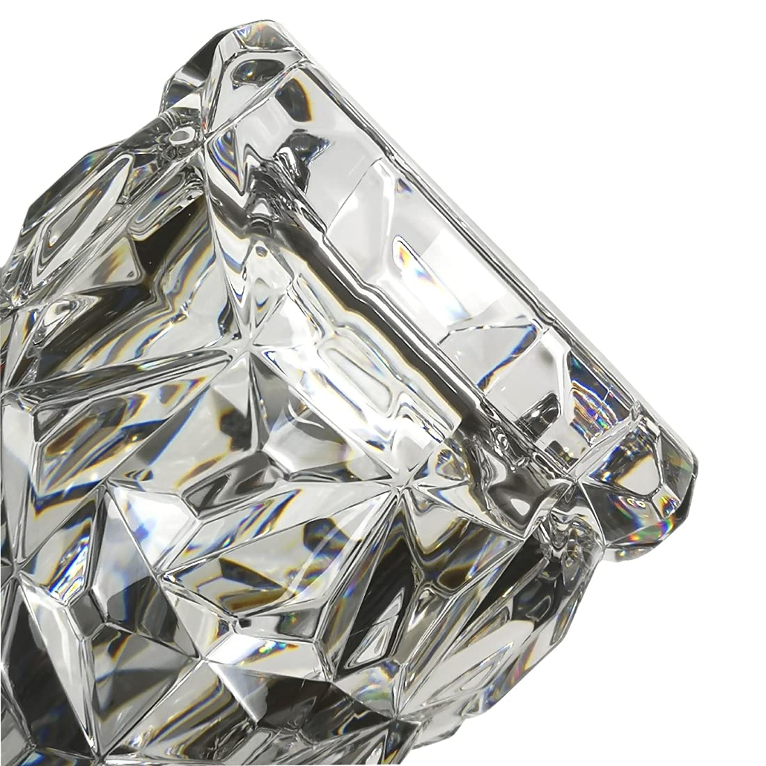 Jarrón de plástico para decoración del hogar, jarrón a Prueba de caídas, jarrón Grande Transparente con patrón de Diamante 29 cm de Altura x 11 cm de Ancho