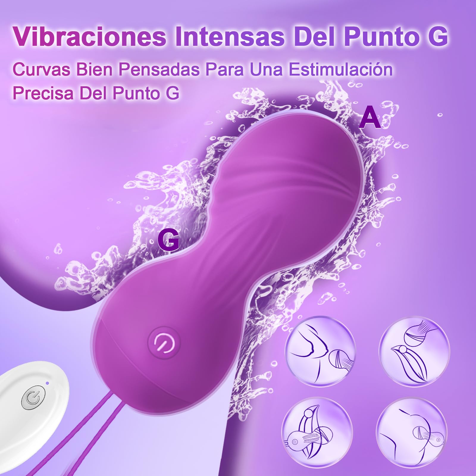 Vibradorador Mujer Juguetes Eróticos Para Pareja Sexuales Vibrador Mando Distancia 3 en 1 Bolas Chinas Vibradores Consoladores.. para Mujer con Vibración Vibradorador Clítoris Control Remoto 10 Modos