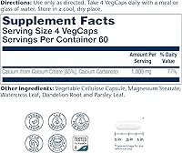 Vista 2 de Solaray – Citrato de Calcio Complex, 1000 mg, 240 Cápsulas