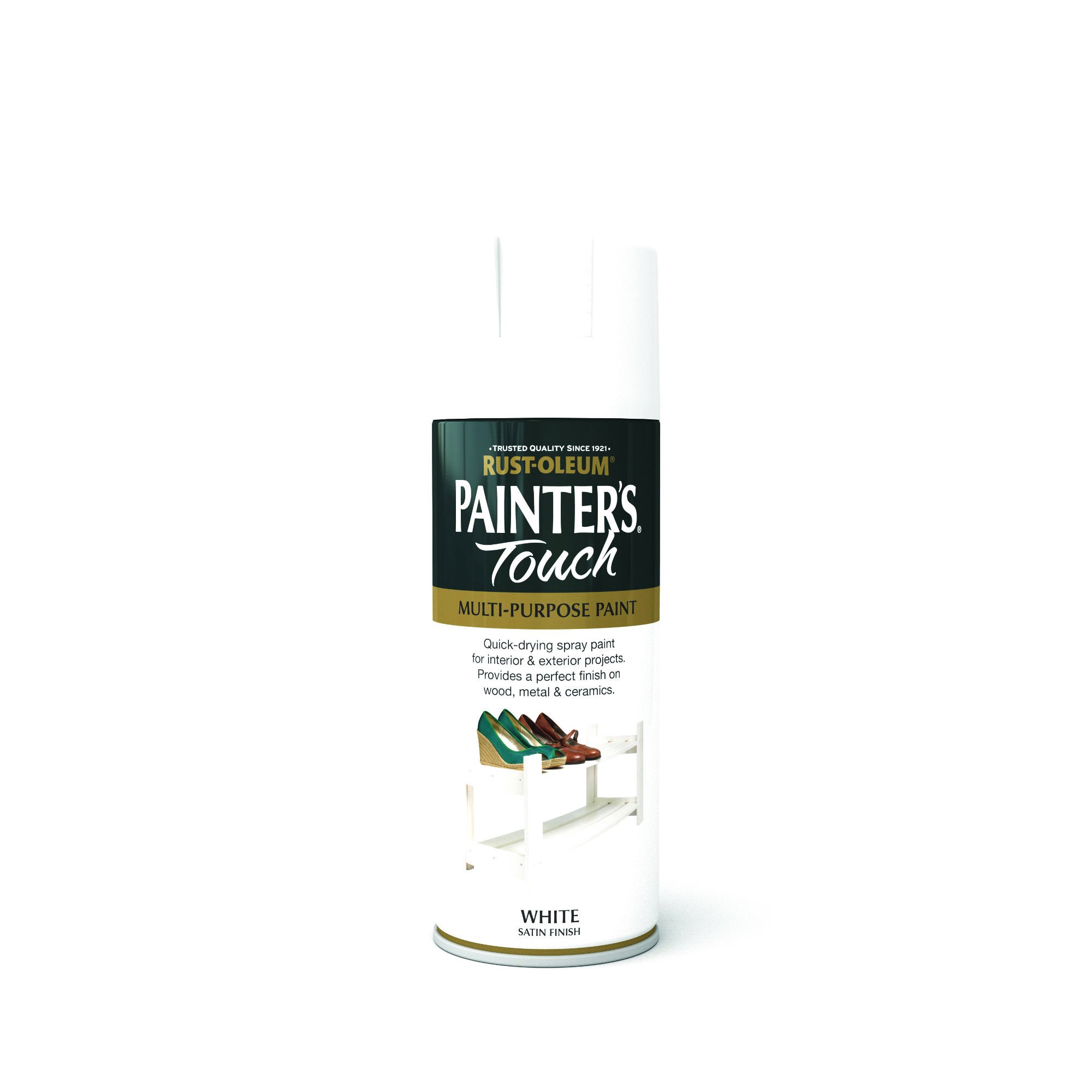 Rust-Oleum AE0050002E8 400ml Painters' Touch Spray Paint - Satin White (Packaging may vary)