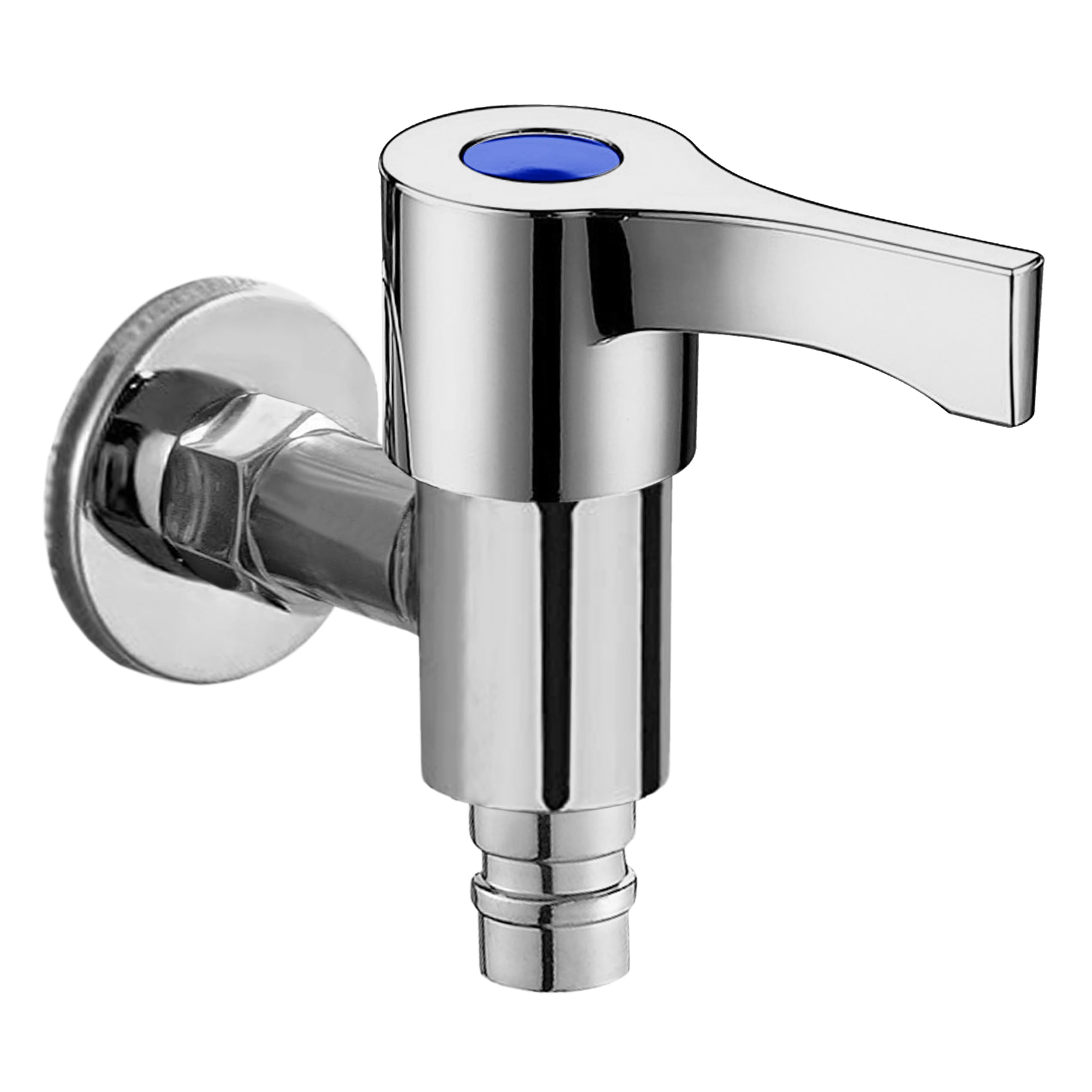 BATHIFI Zinc Washing Machine Tap/Nozzle Bib Cock Silver in Color Chrome Finish with Wall Flange for Bathroom Area (B0CM6B36HL) Amazon Price History, Amazon Price Tracker
