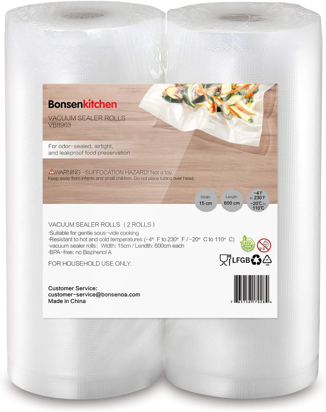 contenitore sottovuoto in sacchi a vuoto