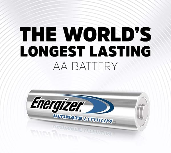 Energizer Ultimate Lithium AA Batteries (10 Pack) - The World's Longest Lasting Double A Battery - 100% Leak Proof Construction - 25 Year Shelf Life - 3