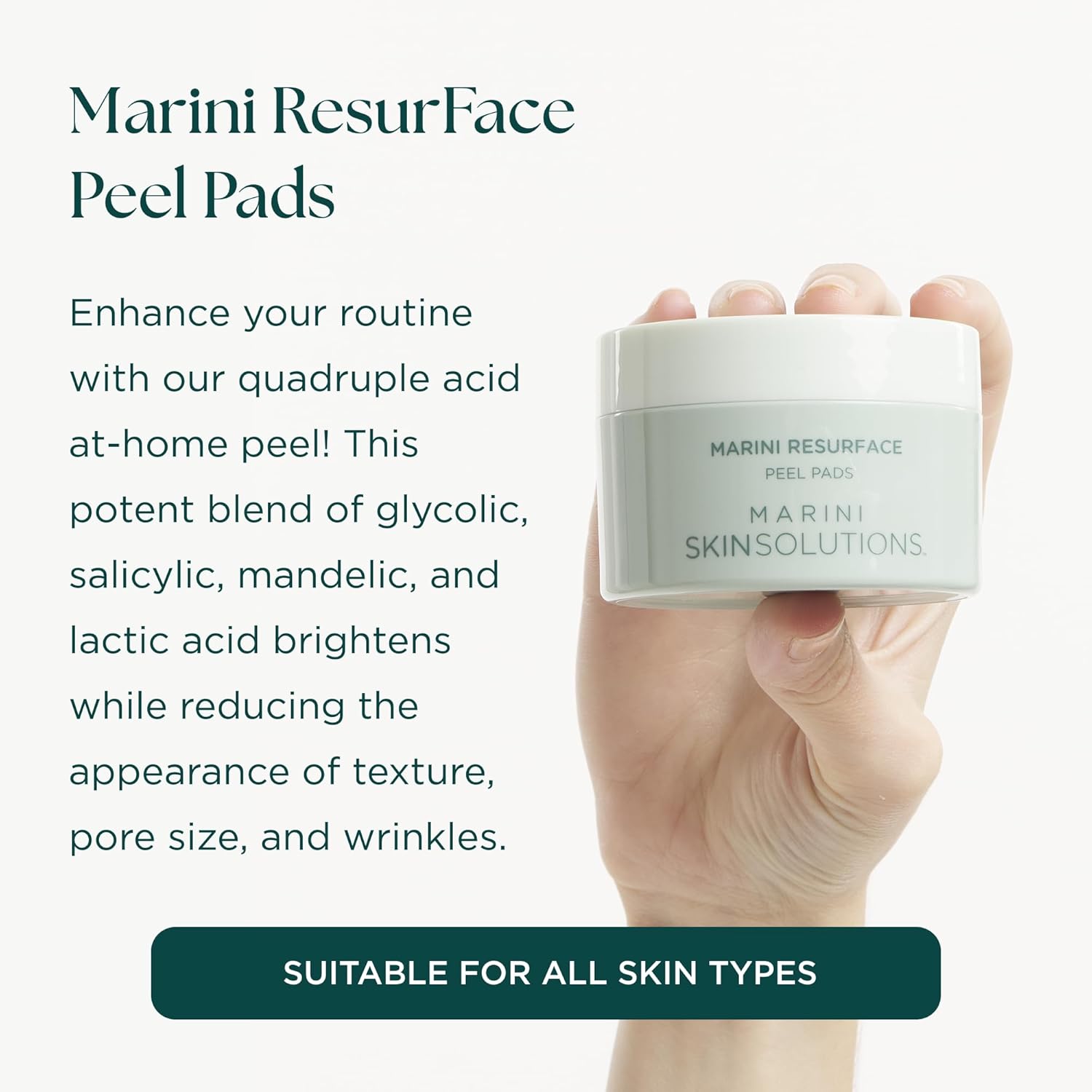 Marini SkinSolutions ResurFace - Peel Pads with Glycolic, Salicylic, Mandelic & Lactic Acid - Good for Texture, Pore Size & Wrinkles - Cruelty Free - Made in the USA - 30 Count - Image 2