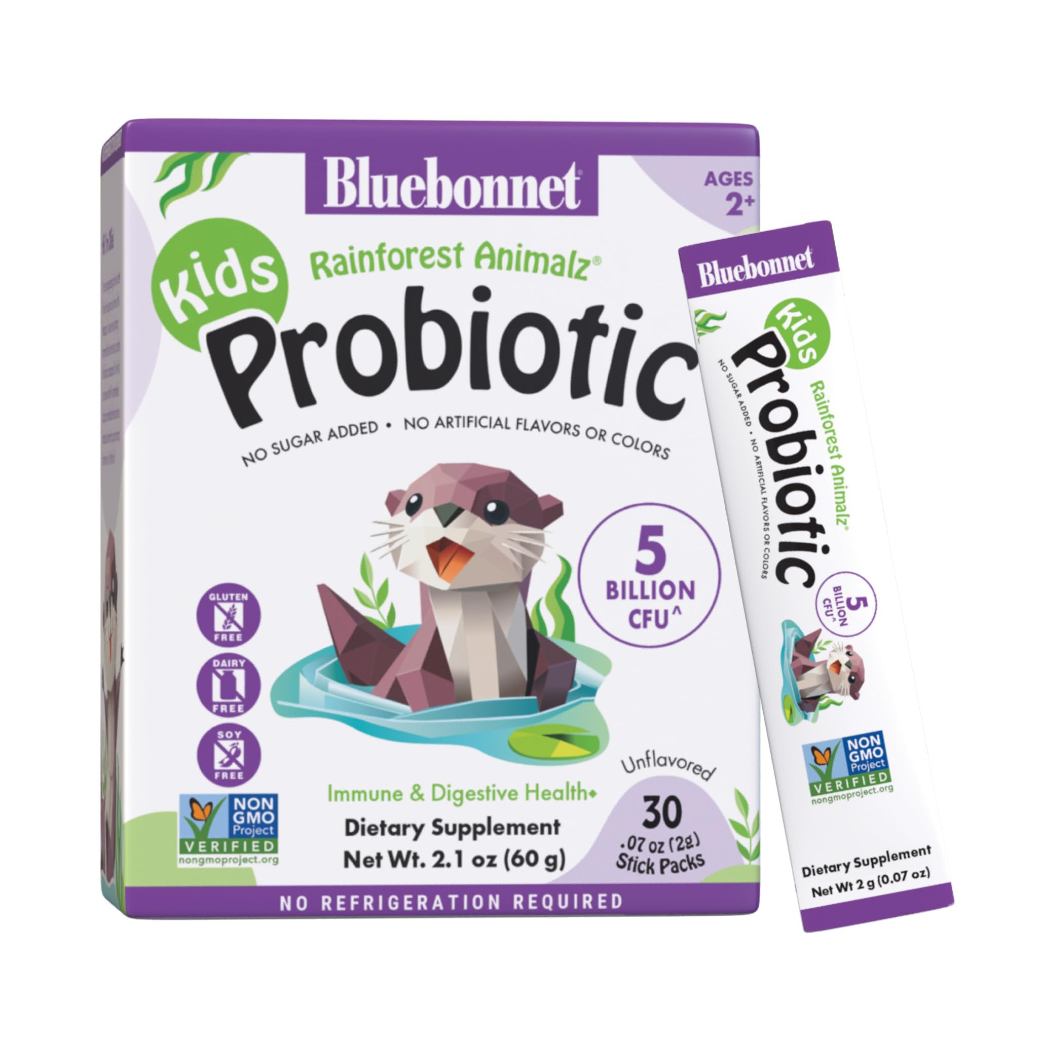 BlueBonnet Nutrition Rainforest Animalz Kids Probiotic 5 Billion CFU
