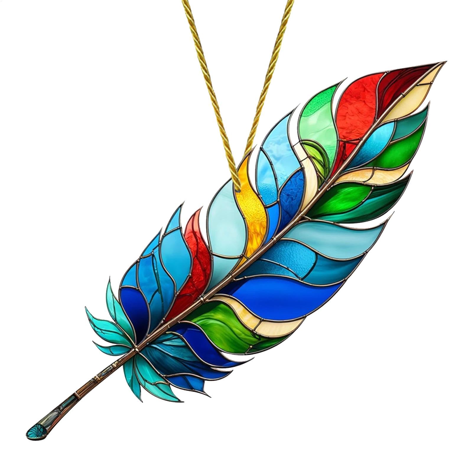 Sherum Spirit Birds, Acrylic Painted Bird Sun Catcher Light Door Window Hanging, Hummingbird Turtle Butterfly Feathers Suncatchers for Window Hanging, Christmas Decoration for Window, Patio, Balcony