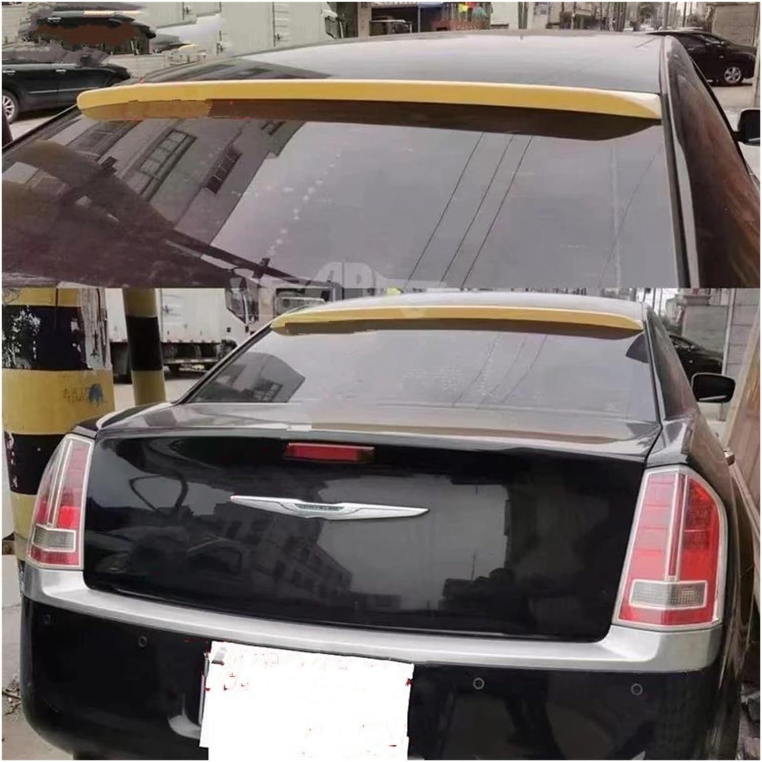 Car Tail Wing Roof Spoiler Factory Style For Chrysler 300 300c 2011-2018 Year Rear Trunk Wing BodyKit Accessories ABS Plastic Rear Spoiler(Carbon Fiber Look)