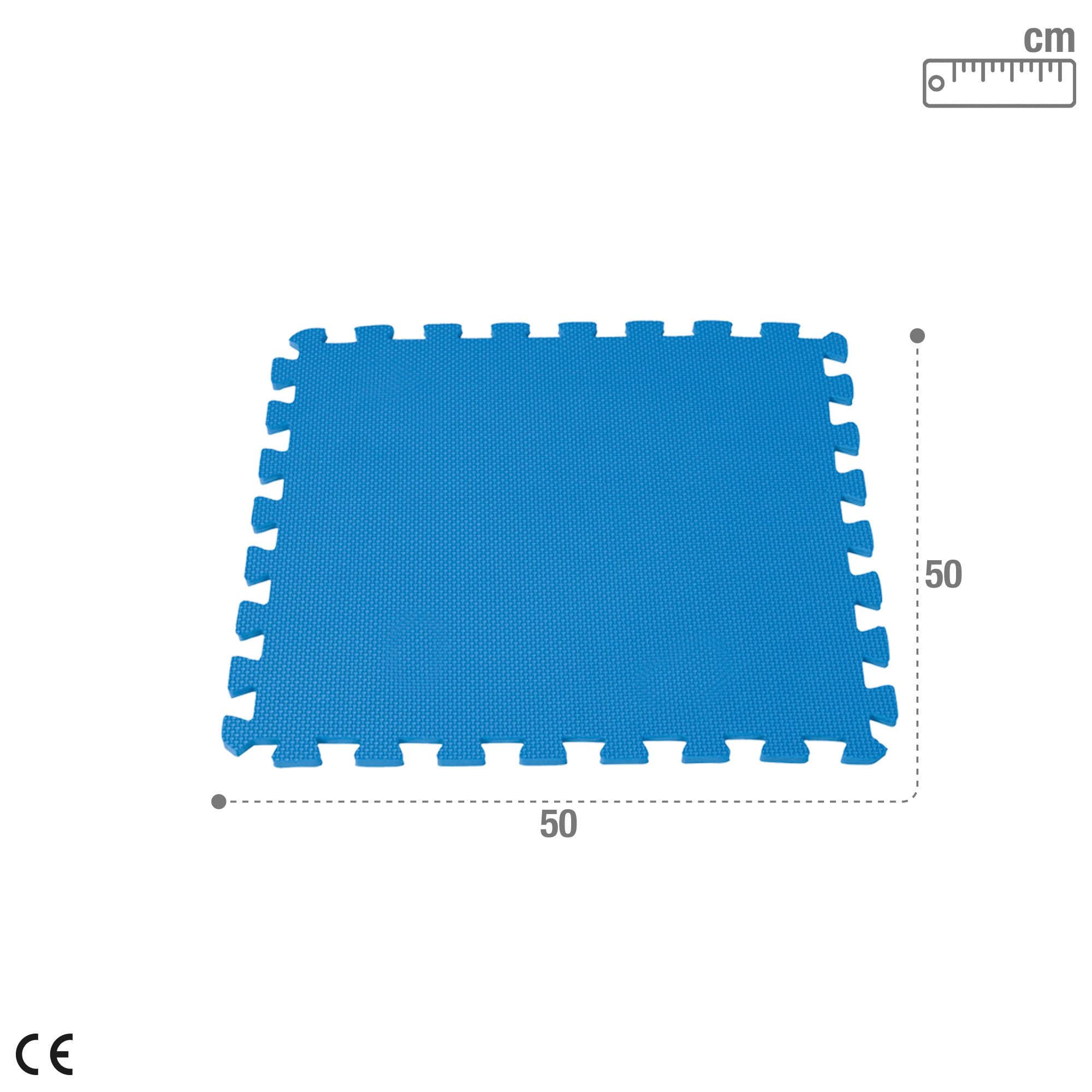 Intex Interlocking Padded Floor Protector - Bodenschutz für Pools - 8 Stück - 1.9 m² Spot Blau 6.5x48x48 cm