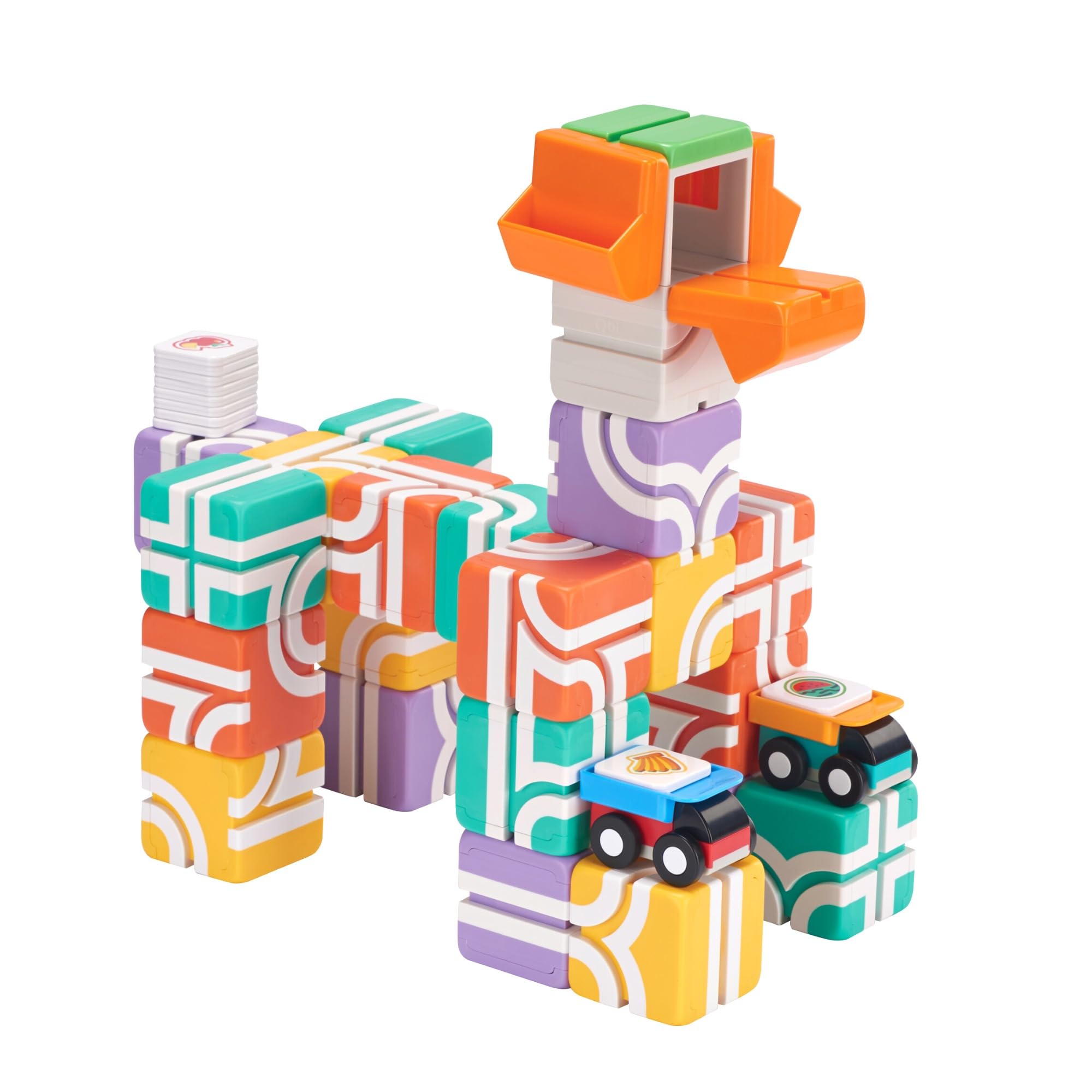 Amazon | Qbi Explorer Preschool(幼児セット) PLUS プロック24個 車2  