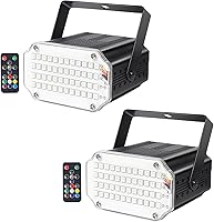 Vista 9 de Luz estroboscópica LED, 48 luces LED blancas intermitentes, flashbulb, estroboflash, estroboflash, cuerpo negro, uso para discoteca, salón de baile