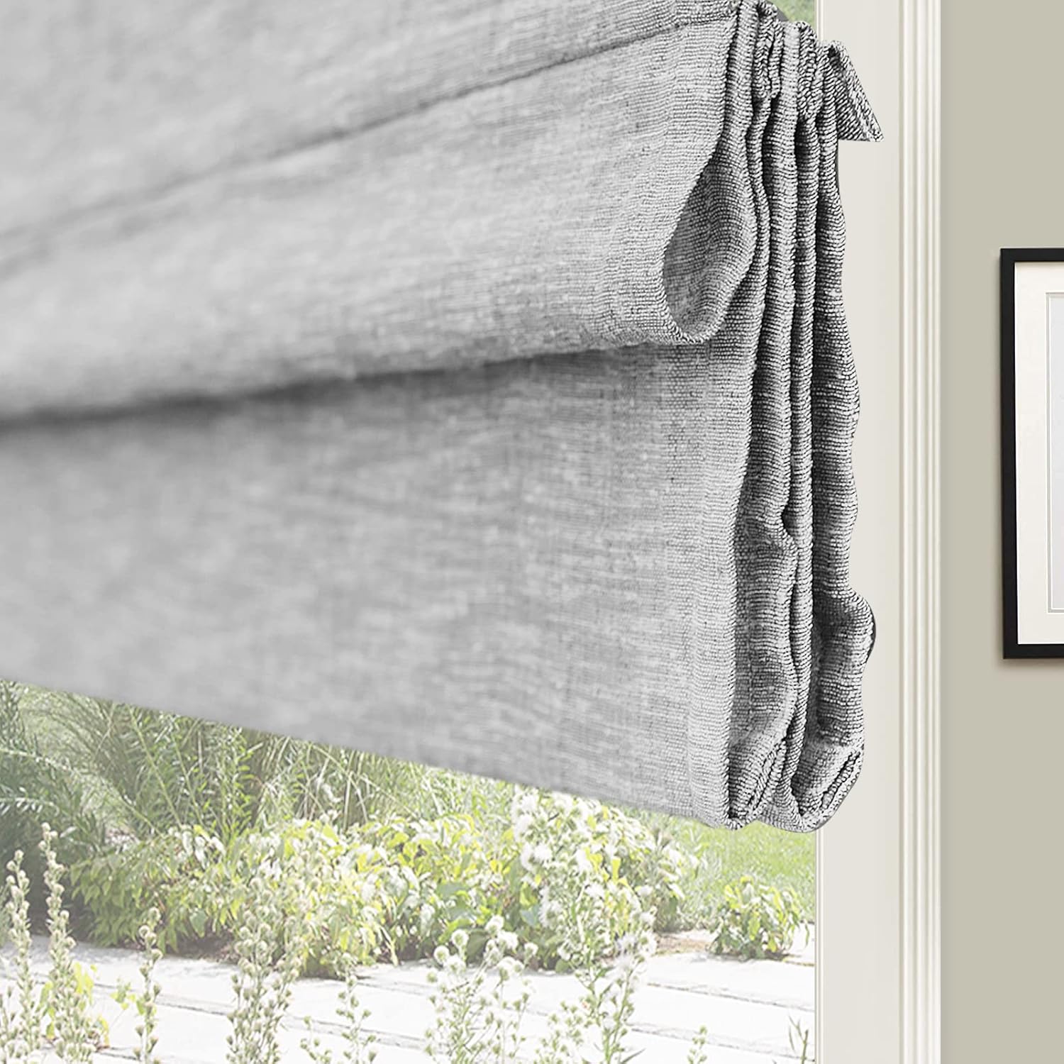 Sunbox Cordless Roman Shades, Custom Fabric Roman Shades, SemiSheer