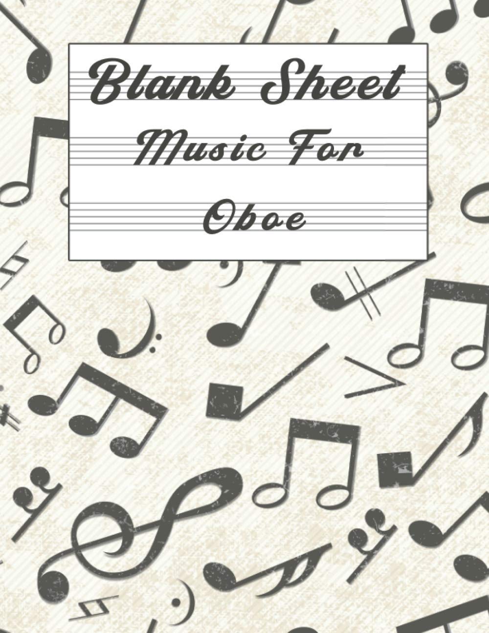 Buy Blank Sheet Music For Oboe Music Manuscript Paper, Clefs