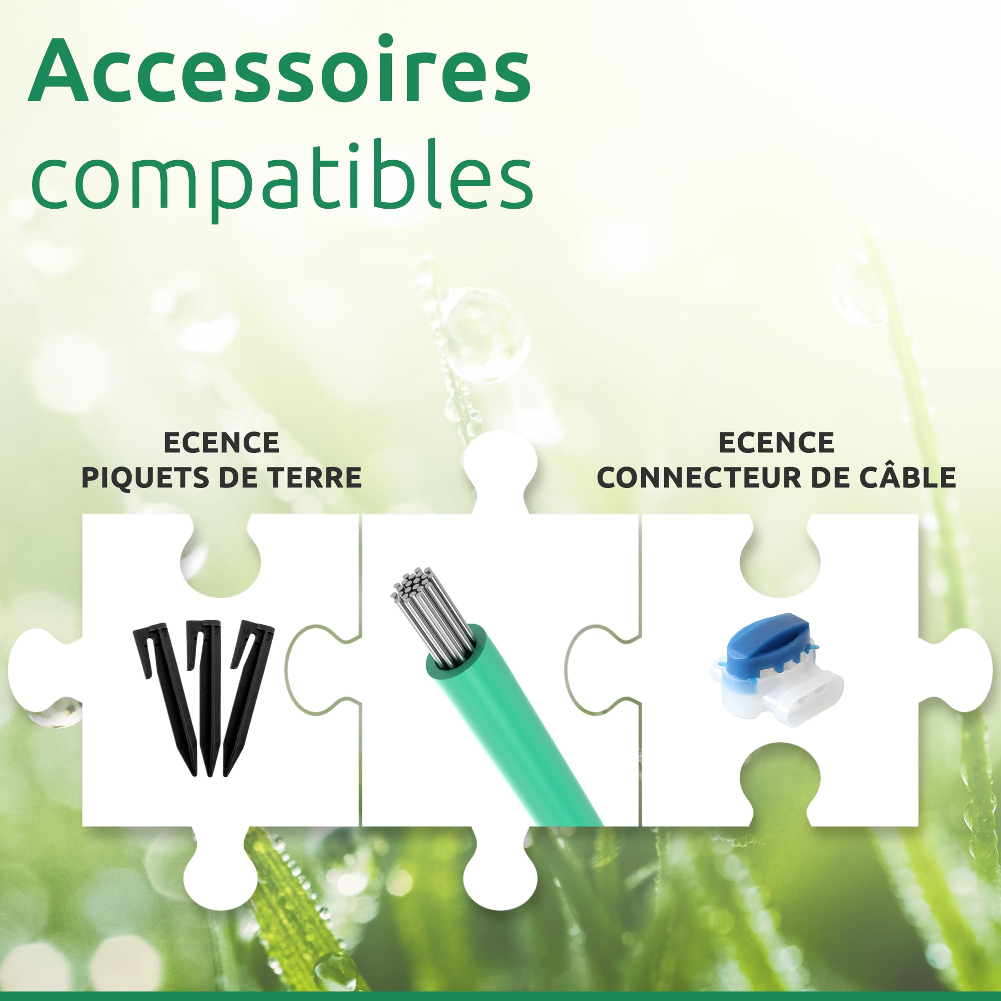 ECENCE Câble Robot Tondeuse - Compatible Universel - 150m de Longueur - Fil périphérique Robot Tondeuse Ø 3,4mm - Section du conducteur 1,17mm²
