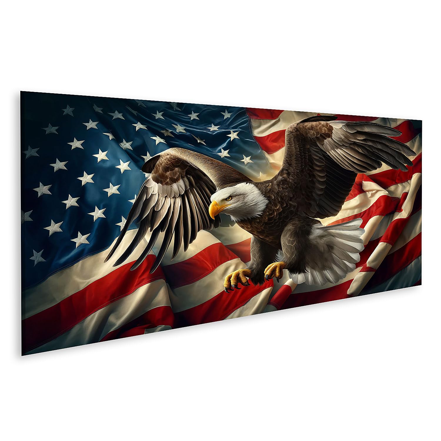 islandburner Quadro su Tela Aquila Con Bandiera Americana Immagini Poster Murale