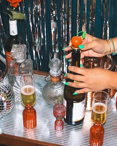 Miniatura 4 de ban.do Tipsy Turvy - Juego de 2 copas de cóctel para adultos, copas de cóctel únicas de vino y champán, cristalería estética para carrito de bar,