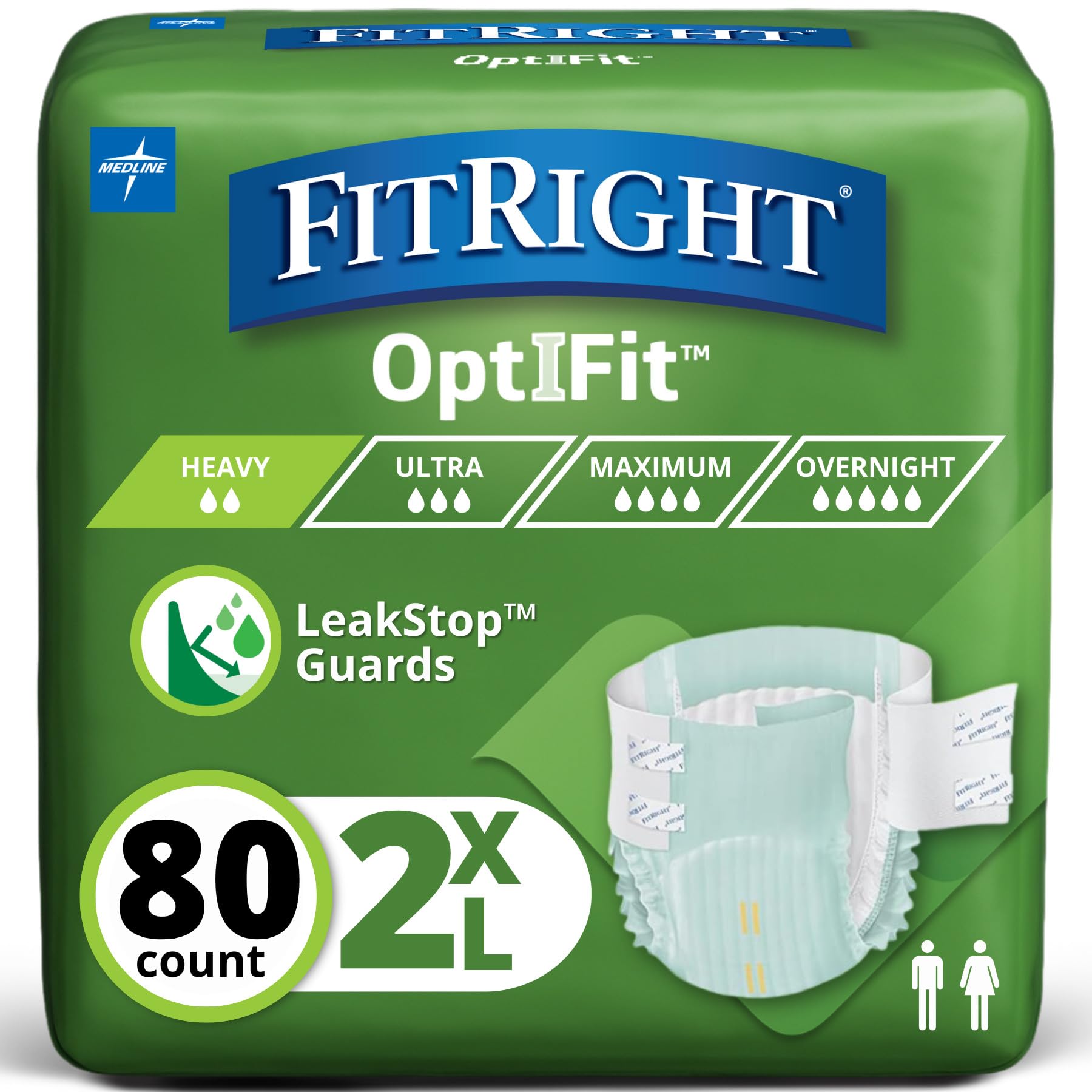 FitRight Extra+ Adult Diapers, Disposable Incontinence Briefs, Leak-Proof Diaper, Absorbe…