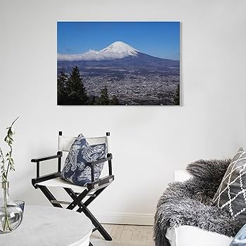 Amazon.co.jp: 絵画 静岡県 乙女峠からの富士山と御殿場の街並み