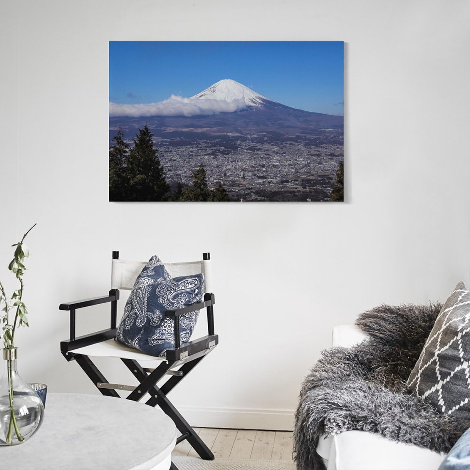 日本画 女性と山の風景 A4サイズ 60d154f43369b7b5510d0a9f277c03