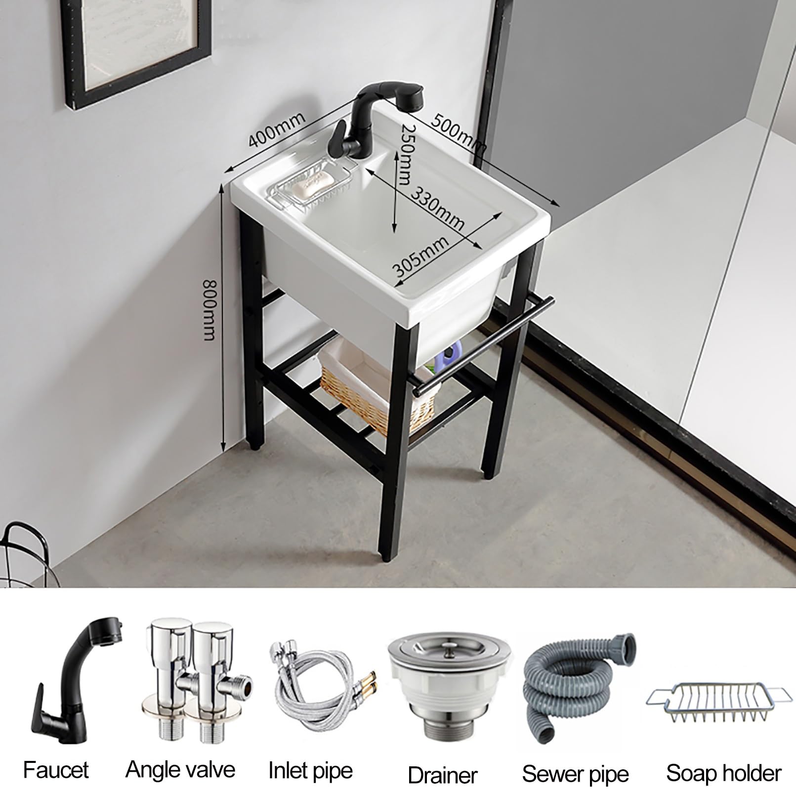 Amazon.co.jp: 流し台 キッチン ガーデンシンク 陶器製 キッチンシンク 