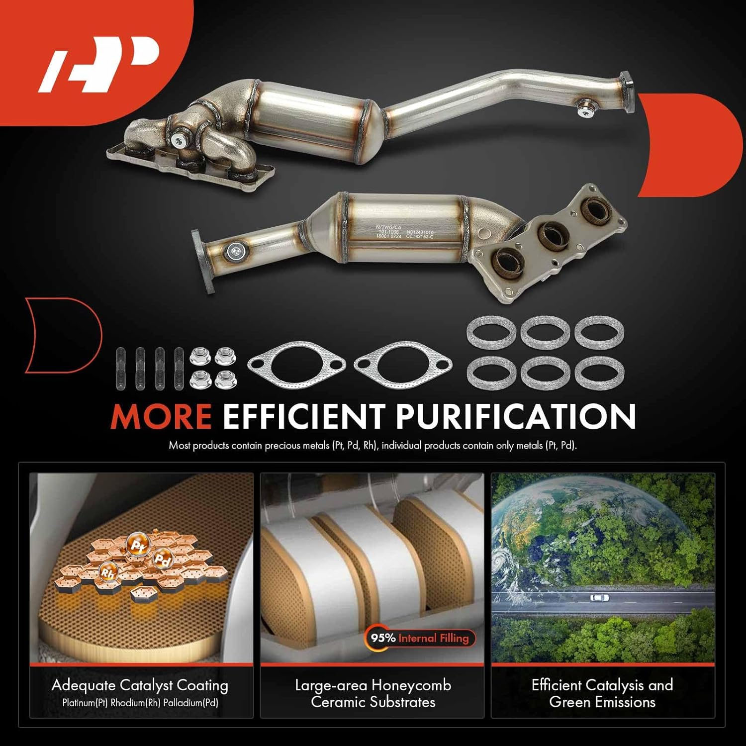 A-Premium 2-PC Front and Rear Catalytic Converter Kit Direct-Fit Compatible with BMW X3 2007 2008 2009 2010 3.0L, E.P.A. Compliant