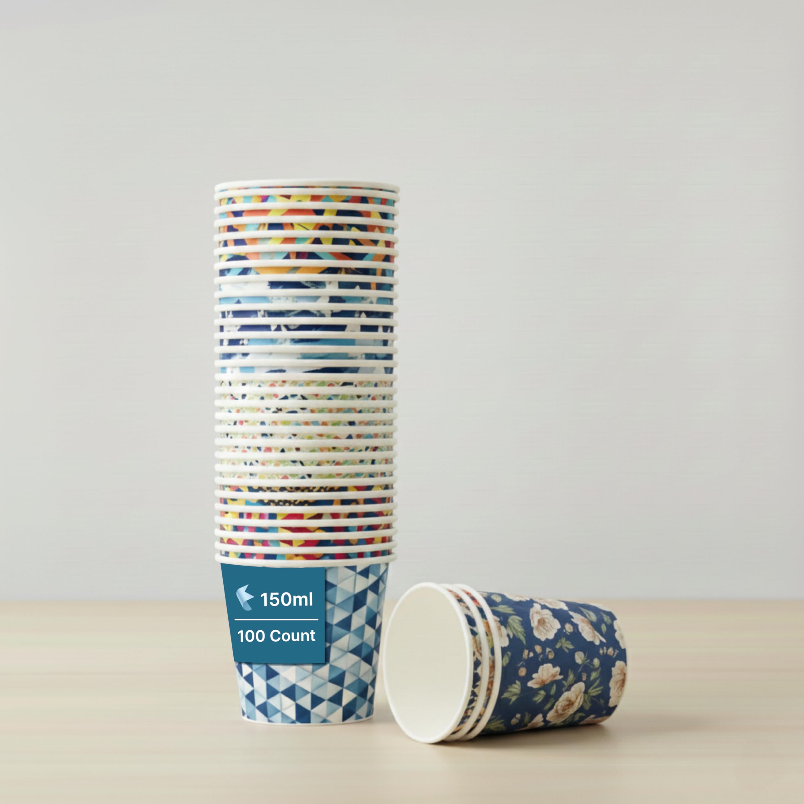 KAAGAT® 150 ml, 100 Count Disposable Paper Cups, Multicolor Eco-Friendly Drinking Cups for Wedding, Party, Picnic, Travel | Ideal for Tea, Coffee, Juice & Water, Use & Throw Party Glasses-image-23