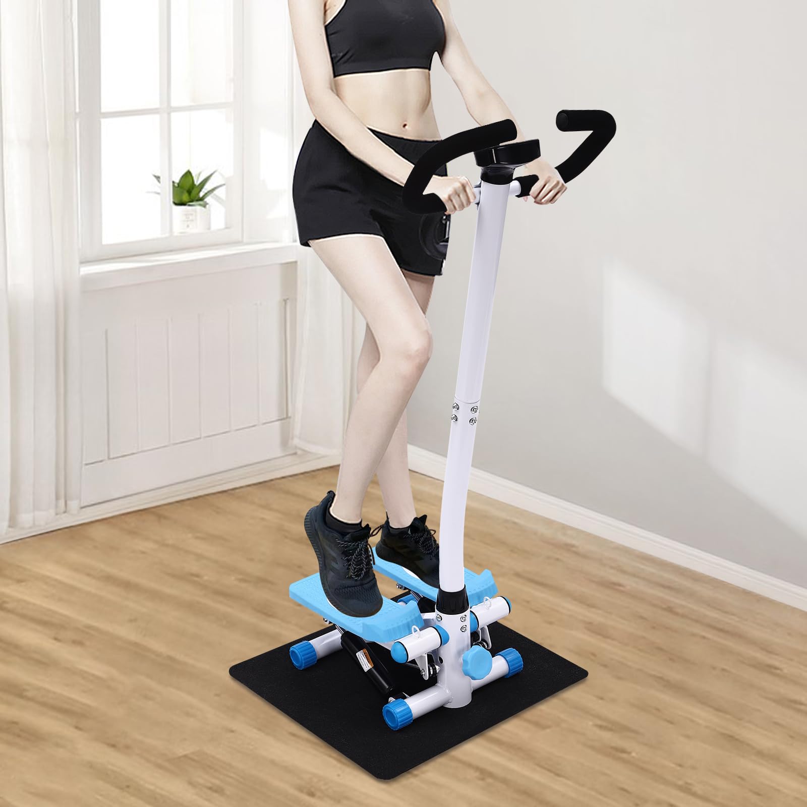 2 in 1 Fitness Swing Side Stepper mit LCD-Schirm und Handgriff, 150kg Up-Down Swing Stepper Bein Arm Trainer für Zuhause, Schöner Arsch/Schlanker Arm/Schöne Taille