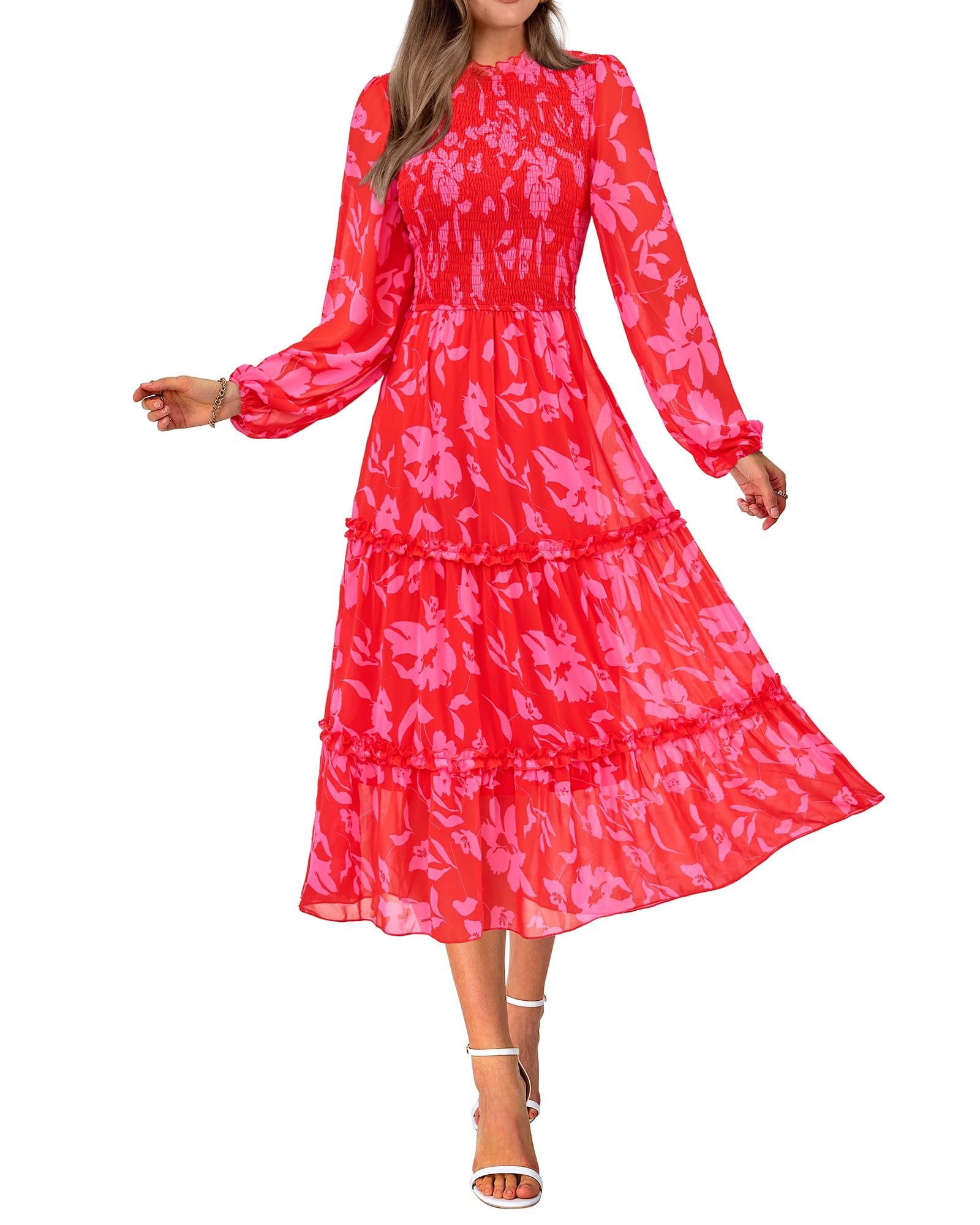 NOLLSOM Women Fall Dress 2026 Long Sleeve Wedding Guest Maxi Dresses