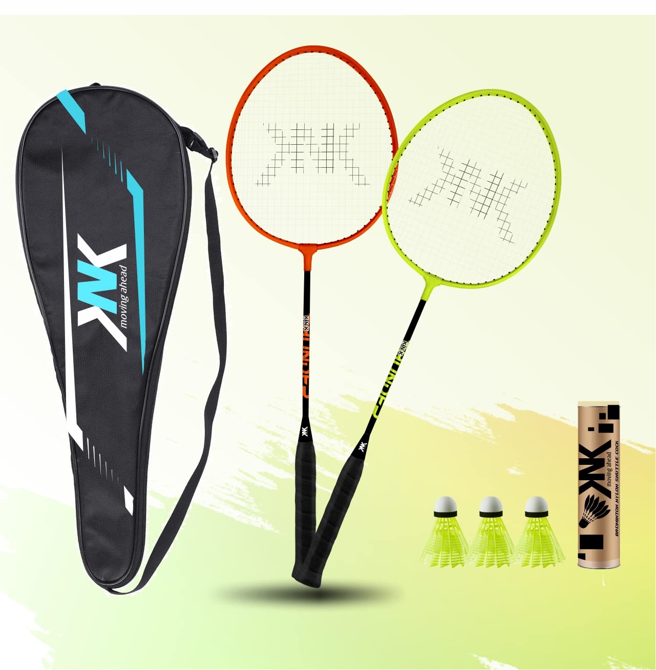 KNK Aluminium Badminton Racket 2 Pieces with Nylon Shuttles with Full-Cover Set (Set 2 Shuttle 3PC with Cover) (B0BK1SF7SB) Amazon Price History, Amazon Price Tracker