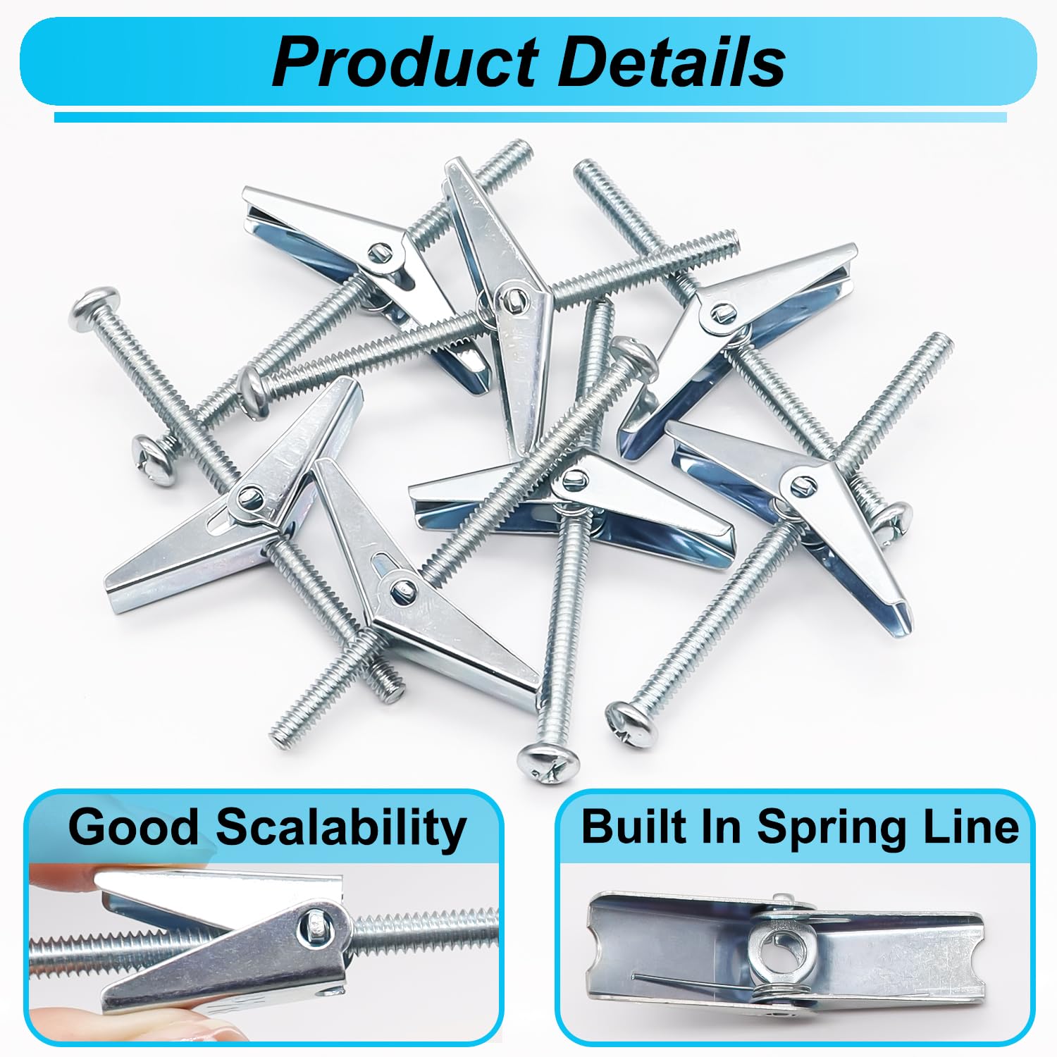 370066 0.25 x 3 in. Toggle Bolt, Pack - 50