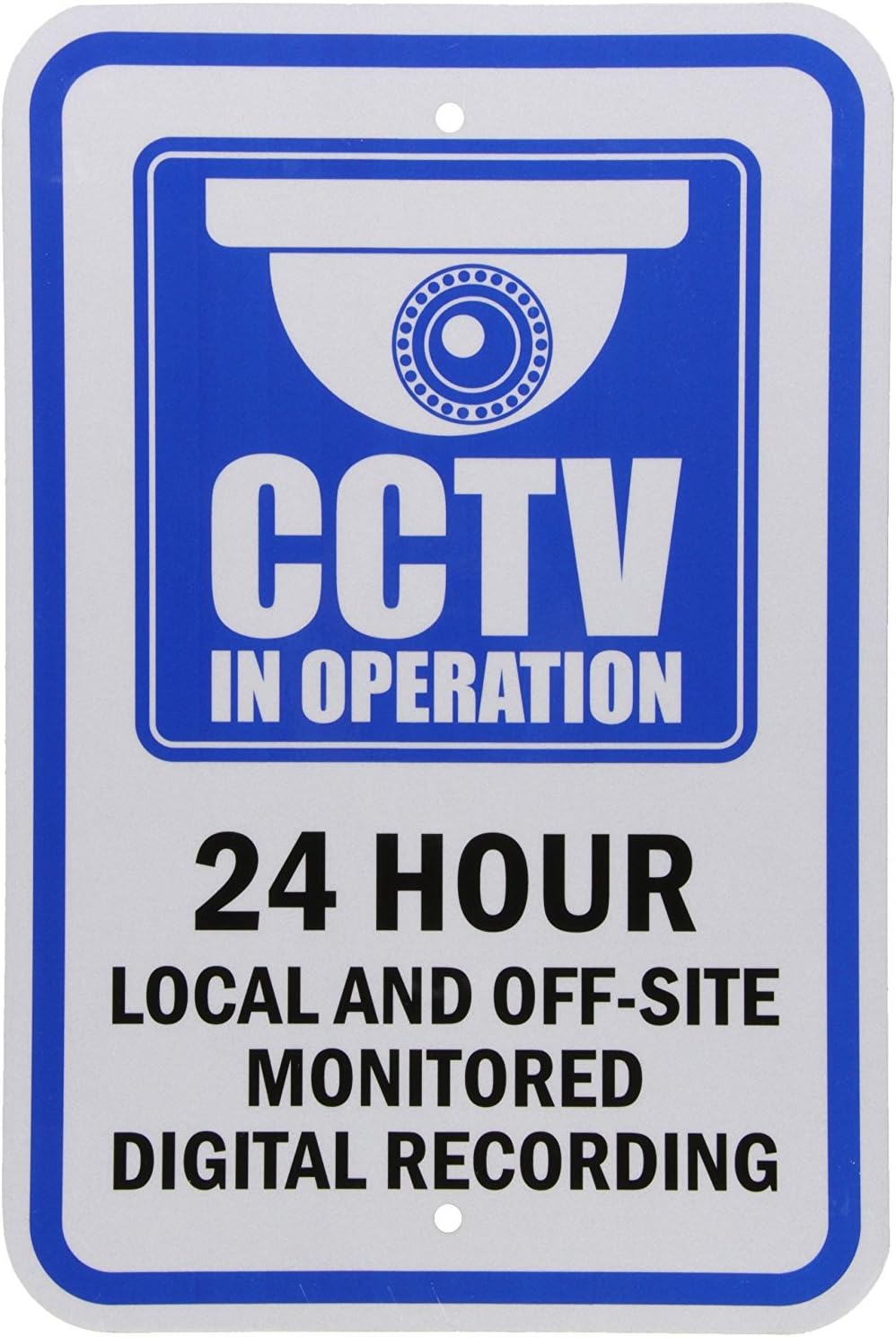XASAN Engineer Grade Reflective Sign, Legend CCTV in Operation 24 Hour Digital Recording with Graphic, Metal Sign 12" x 18"