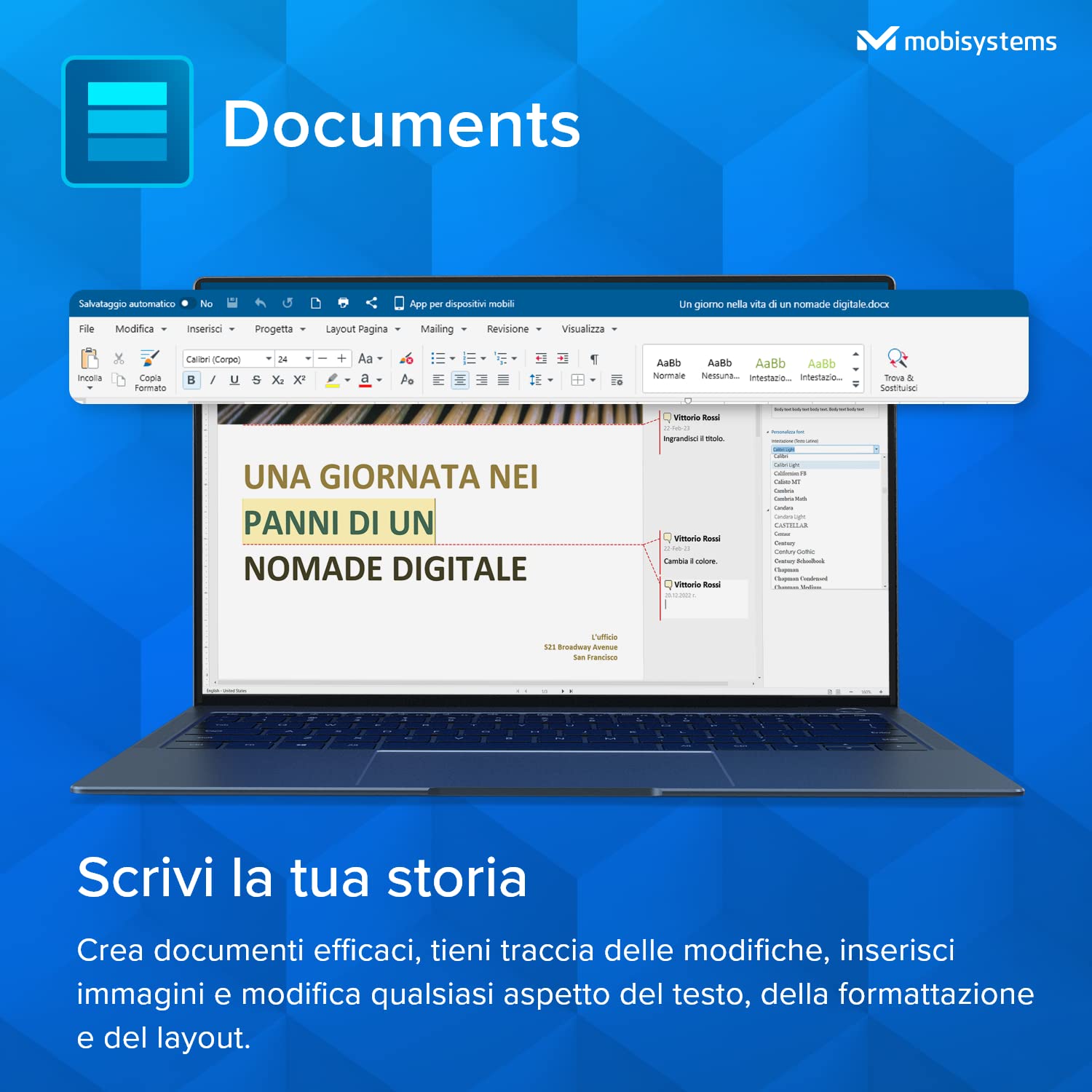 OfficeSuite Home & Business | Pacchetto 5-in-1 per l'ufficio | Documents, Sheets, Slides, PDF, Mail e Calendar | Licenza perpetua | 1 PC Windows | 1 utente [Online Code]
