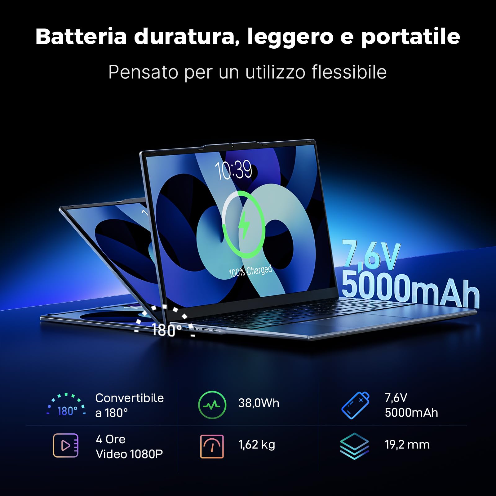 BMAX PC Portatile 15,6 Pollici N95 CPU (Fino a 3,4GHz) 512GB SSD 12GB LPDDR5 Computer Portatile Espandi a 1TB Win 11 Pro Notebook, USB3.2x2, BT5.0, WiFi5 IPS FHD Laptop con Film per Tastiera Italiana