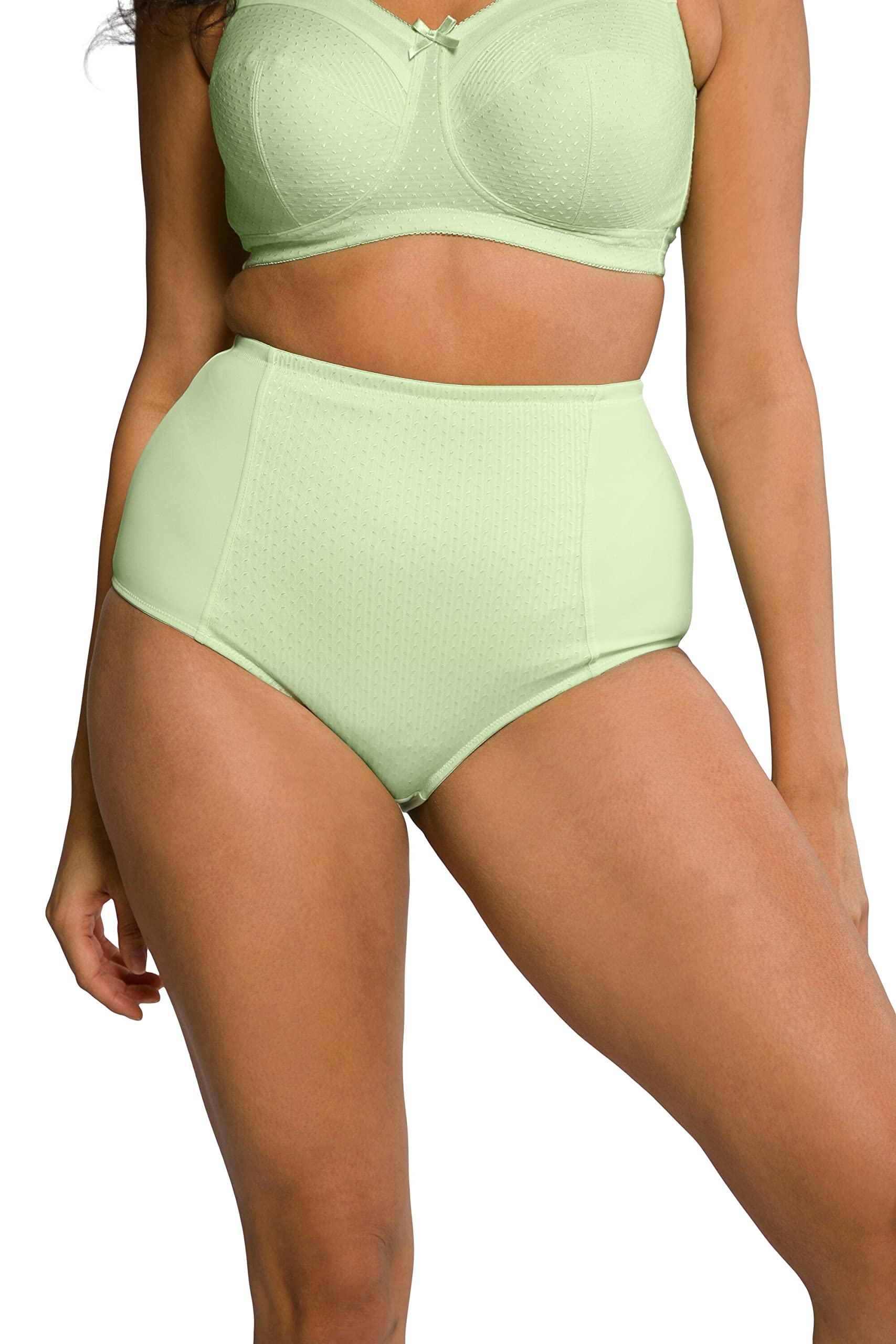 Ulla PopkenWomen's Bodice Briefs, Jacquard Insert, Stretch Comfort Panty Girdle