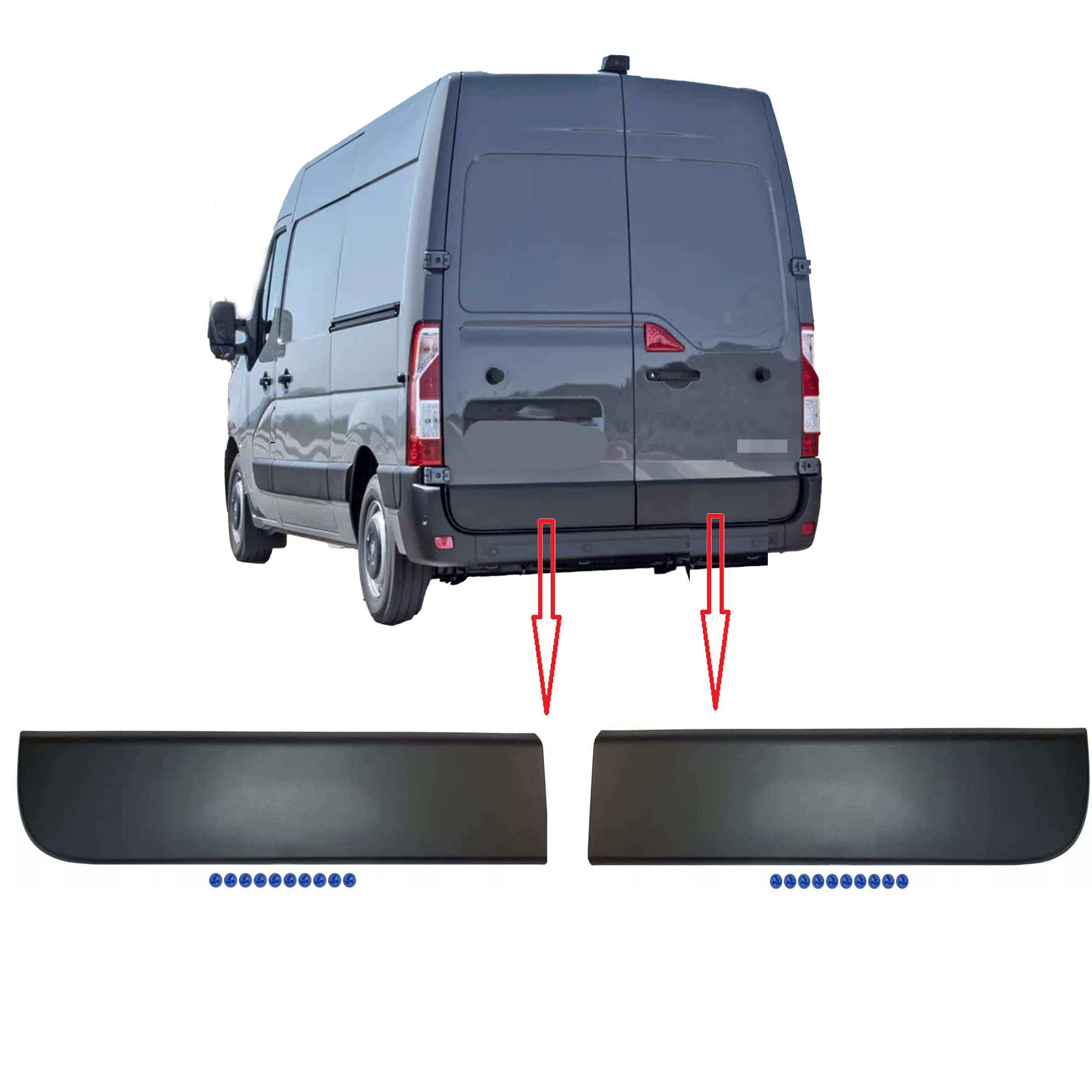 Juego de correas de moldura para panel de puerta trasera para Movano, Master MK3, NV400 908510003R, 908520001R (derecha e izquierda)