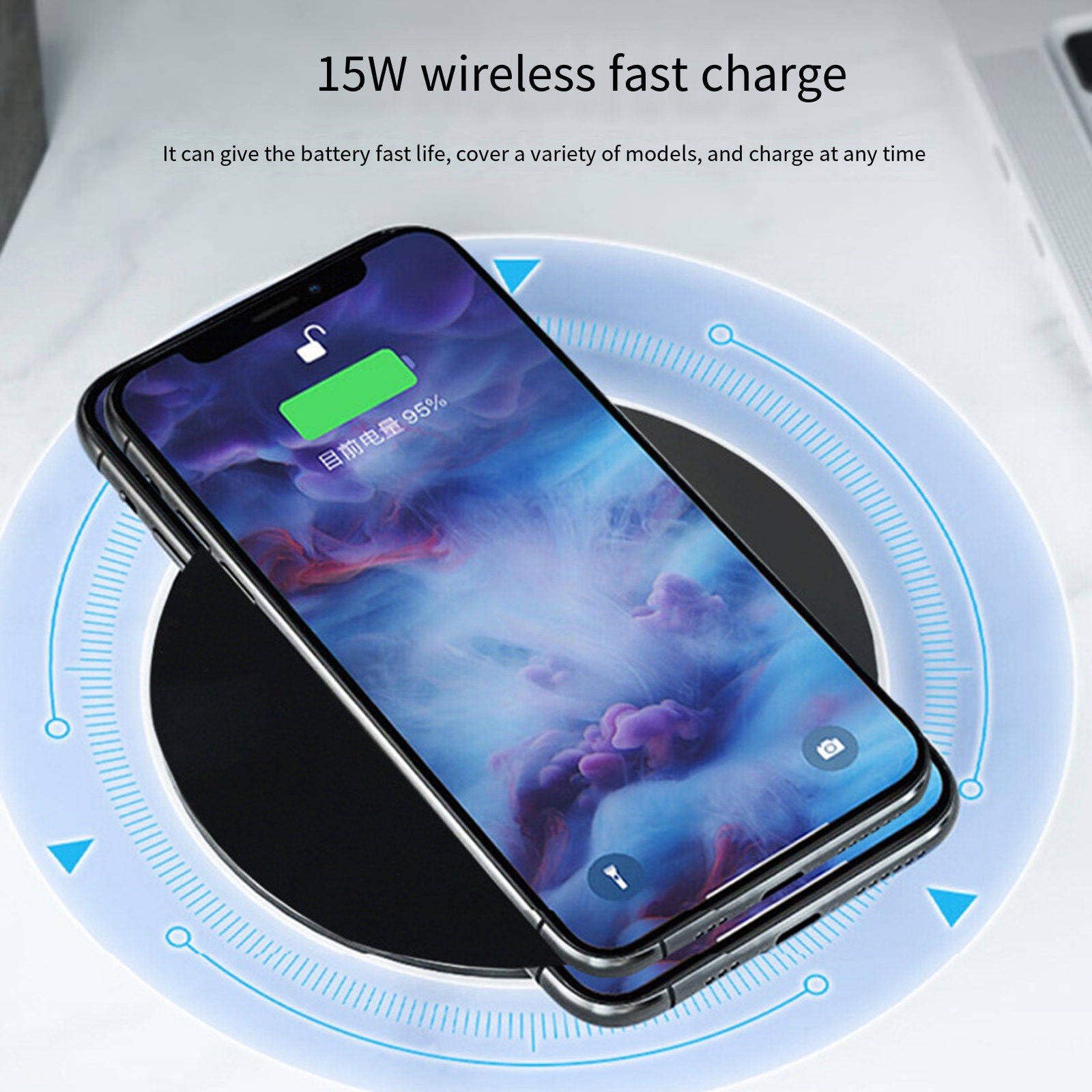 Presa elettrica pop-up con 3 prese universali, ricarica wireless e porte per caricabatterie B+Type-c per casa, ufficio, cucina, piani di lavoro, scrivania,White