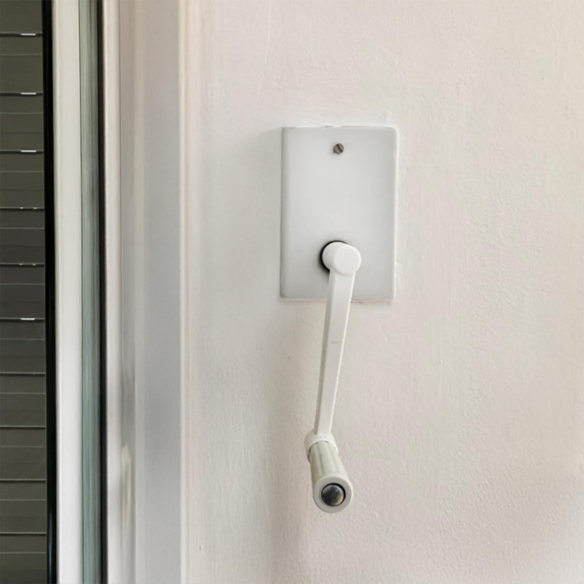 MICEL - 90094 - Tour de volet roulant à encastrer, charge maximale 40 kg, avec manivelle, en acier, finition blanche, 160 x 80 x 130 mm