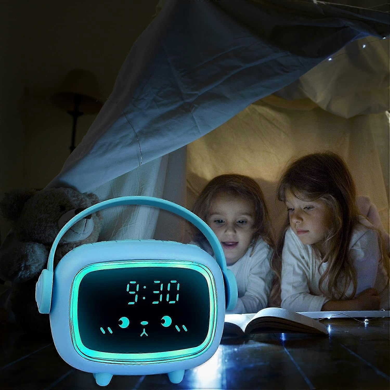 Digitaler Kinderwecker für Mädchen und Jungen, Digitaluhr, Engel Groofoo-Wecker, mehrfarbig optional