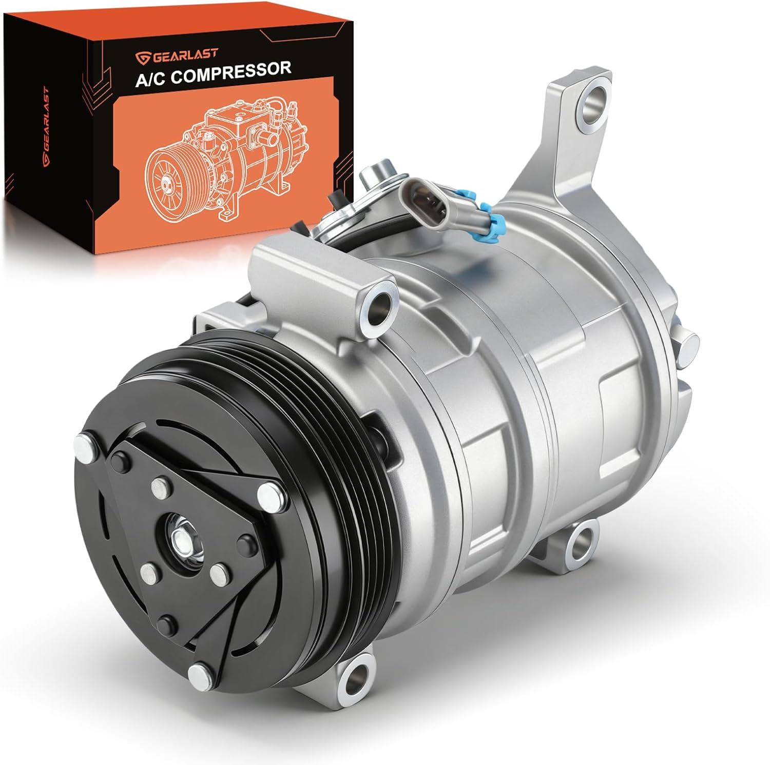 GEARLAST AC Compressor for Car, AC Compressor Kit Compatible with Cadillac Escalade 2002-2014, Chevy Silverado/Suburban/Tahoe/Express, GMC Savana/Sierra/Yukon/Canyon, Hummer H2/H3/H3T Replaces 4710315