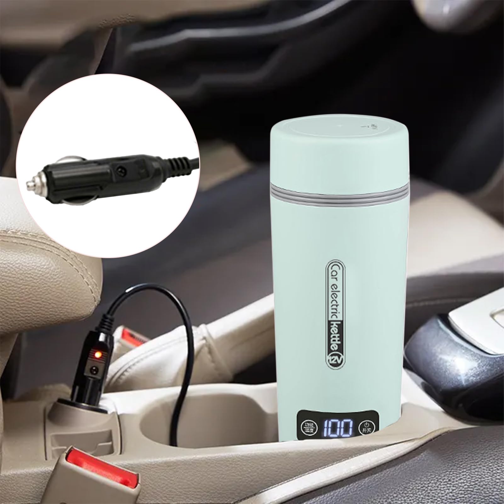 Bouilloire chauffe-eau de voiture Bouteille chauffante électrique à