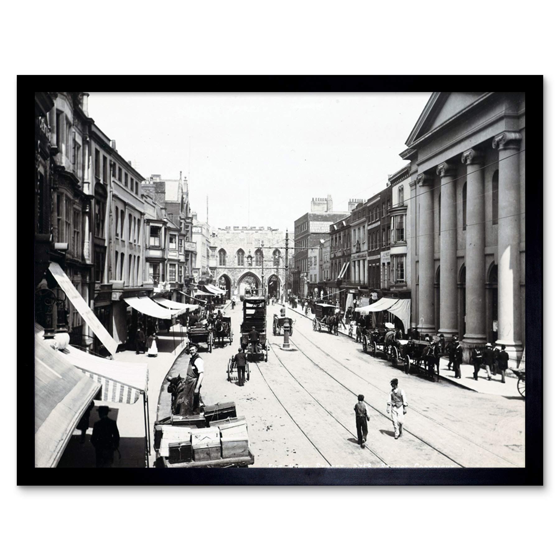 Artery8 Stuart High Street Southampton Vintage Photograph Art Print Framed Poster Wall Decor 12x16 inch